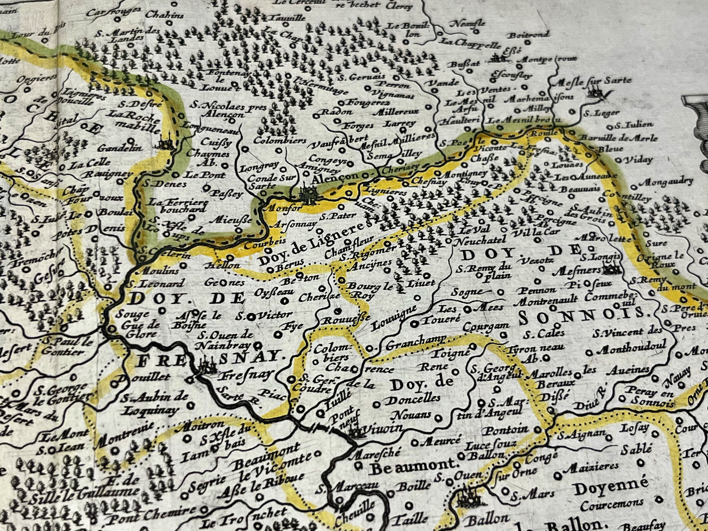 Achat carte ancienne diocese Mans