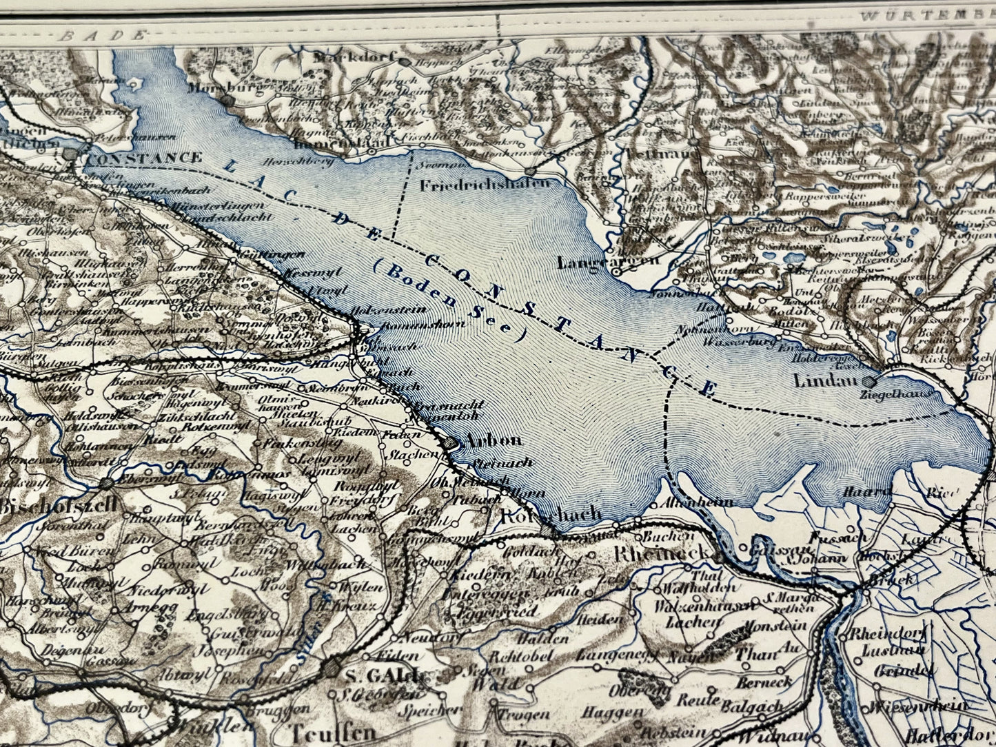 Achat carte ancienne la de Constance Suisse