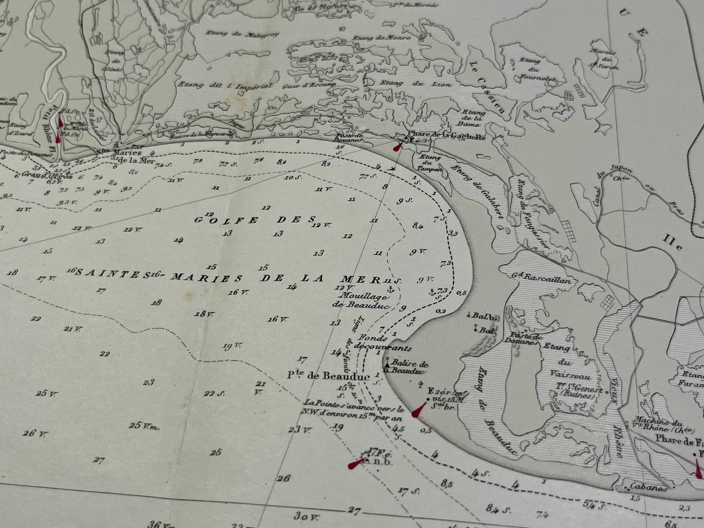 Achat carte marine ancienne Camargue