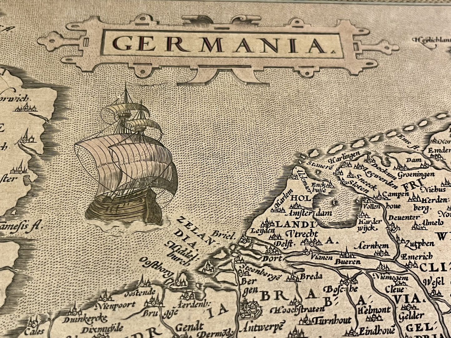 Antique map Germania by Ortelius
