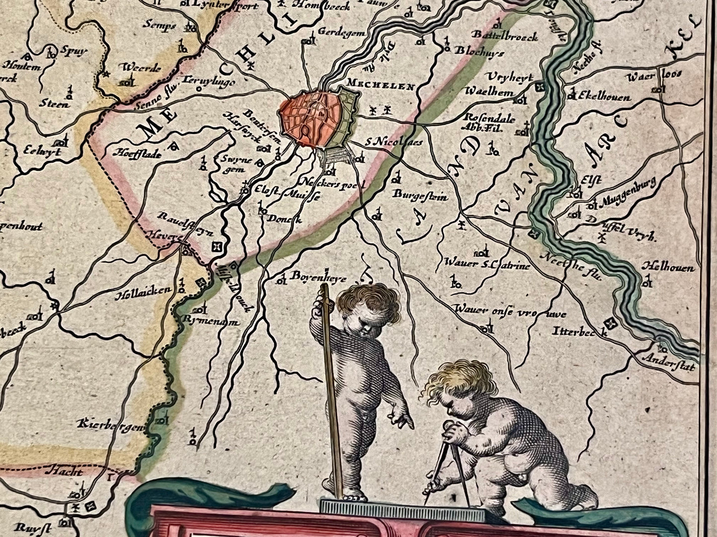 Antique map of Brabant by Blaeu