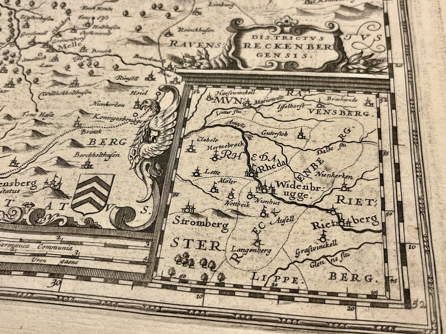 Antique map of Osnabruck