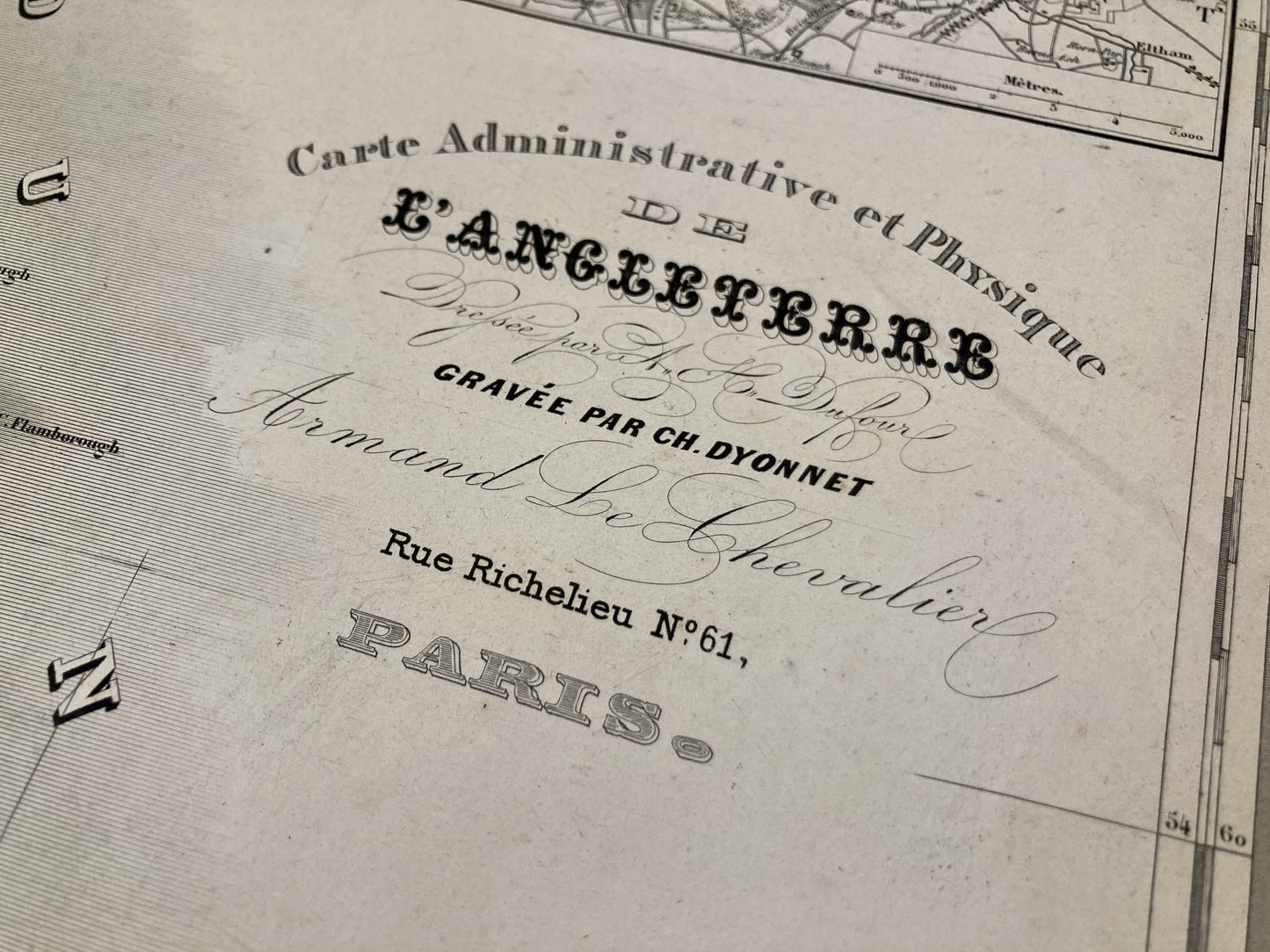 Carte ancienne de l'Angleterre par A.H. Dufour 4