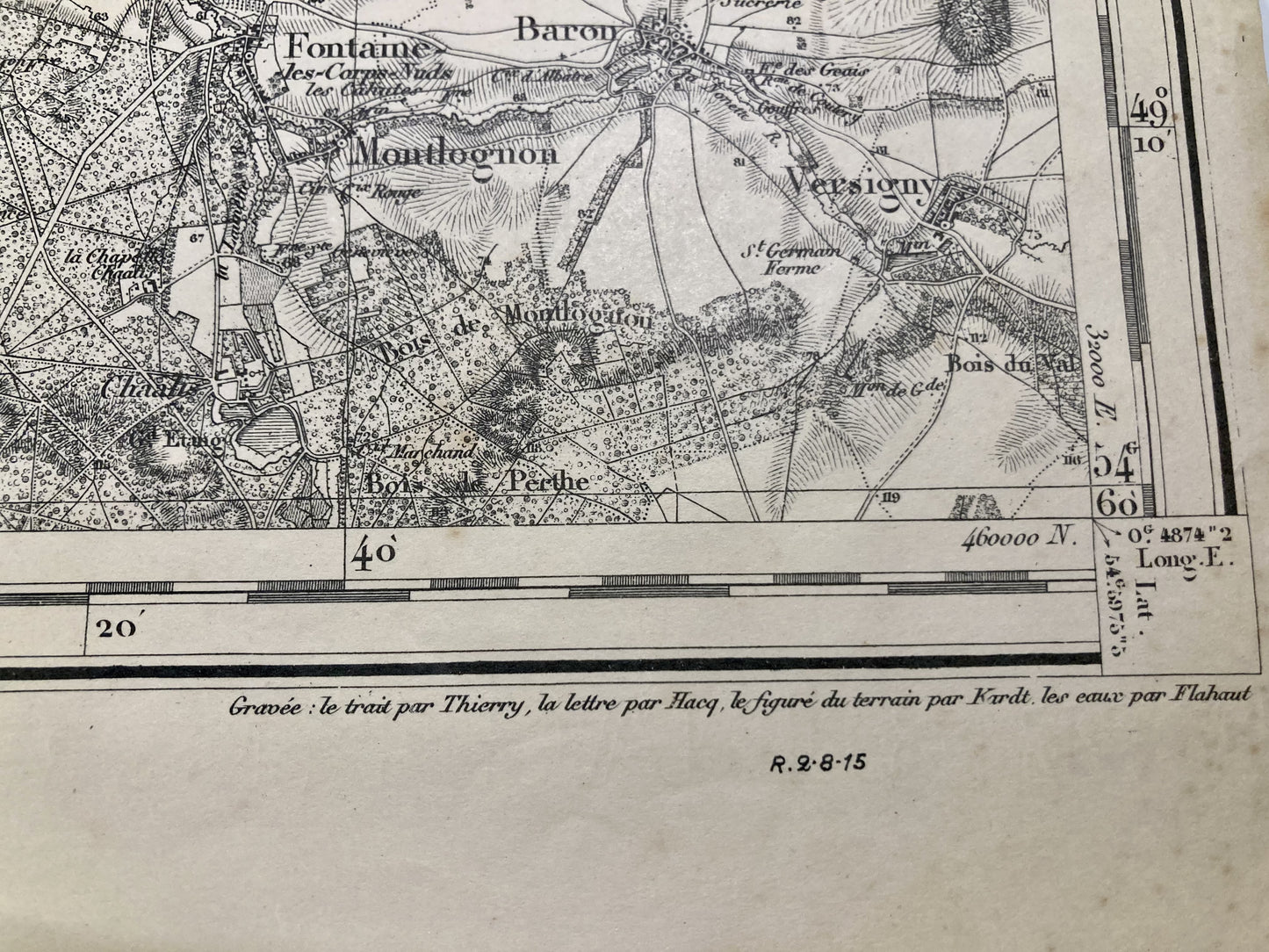 Détail de la carte d'Etat-Major de Beauvais