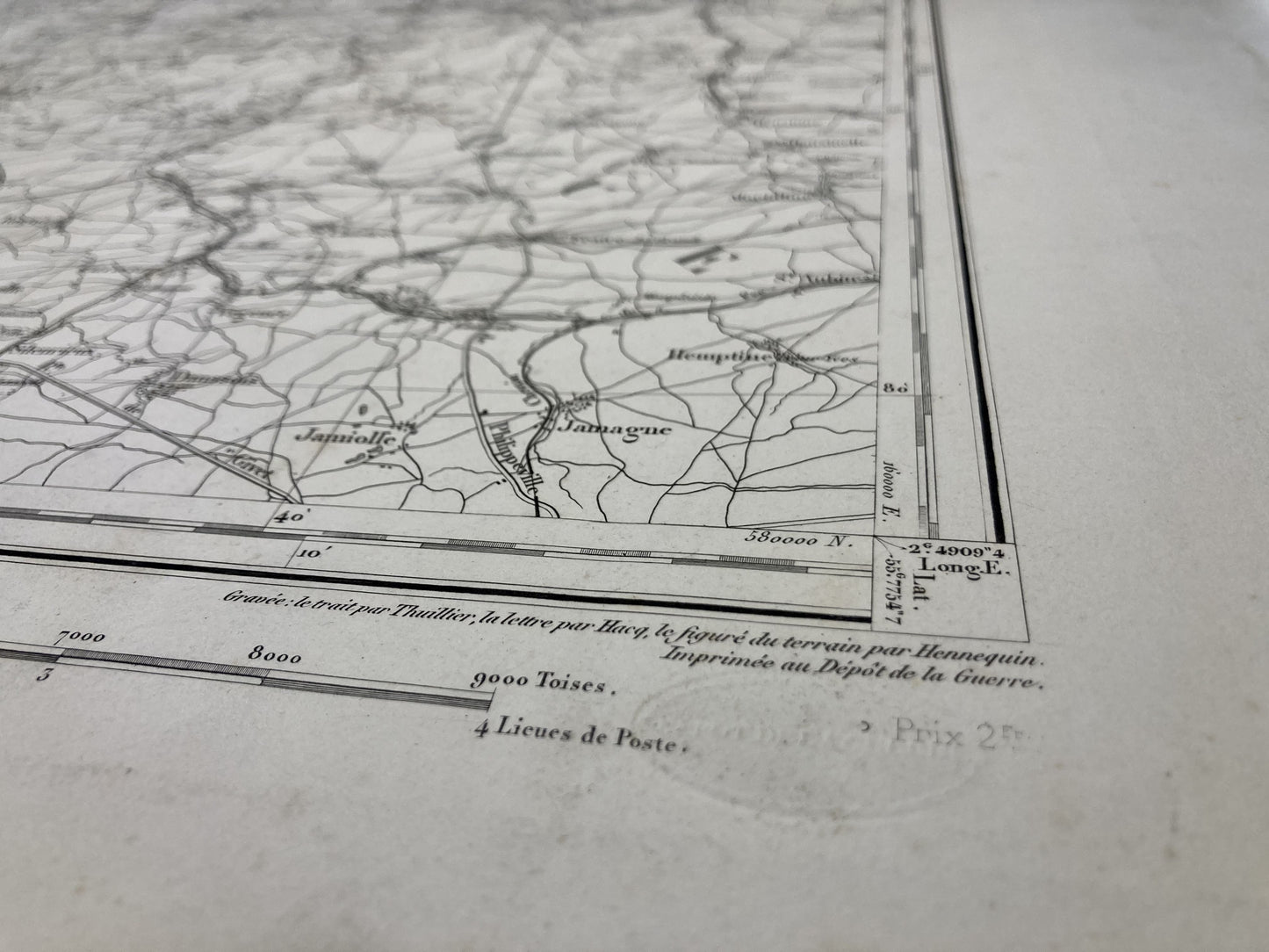 Autre détail de la carte d'Etat-Major ancienne de Maubeuge