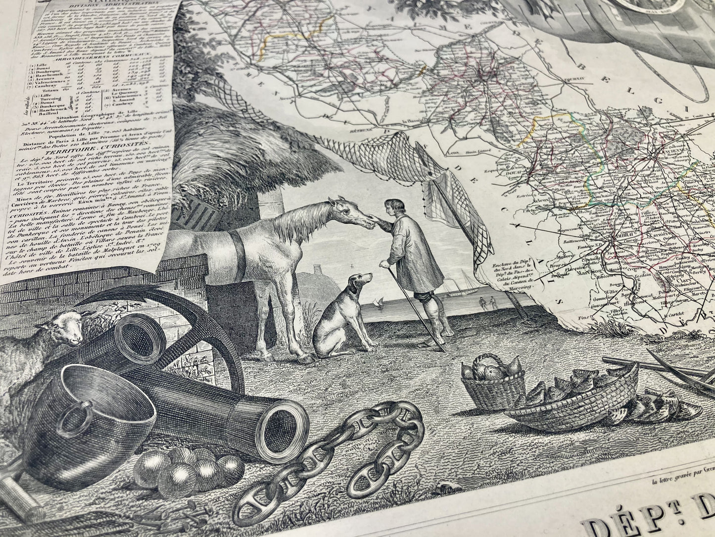 Carte ancienne illustrée du Nord 5