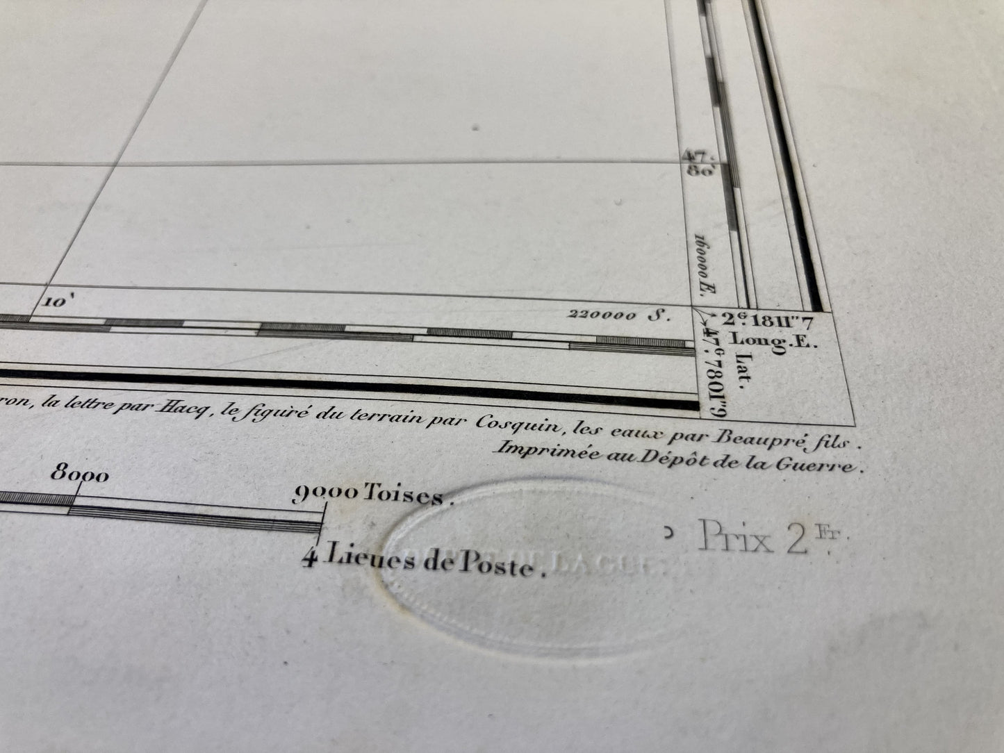 Tampon Dépôt de la Guerre de la carte d'Etat-Major ancienne de Marseillan