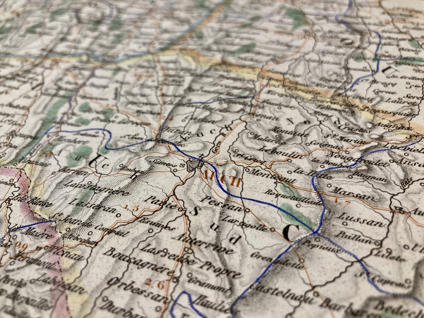 Carte départementale ancienne du Gers par Duvotenay 4