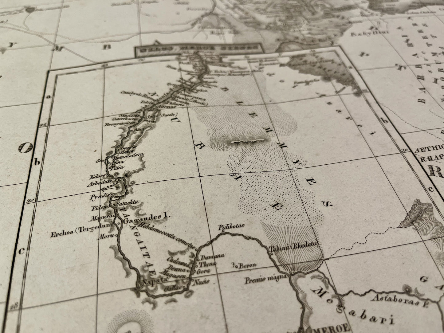 Carte géographique de l'Afrique du Nord Antique