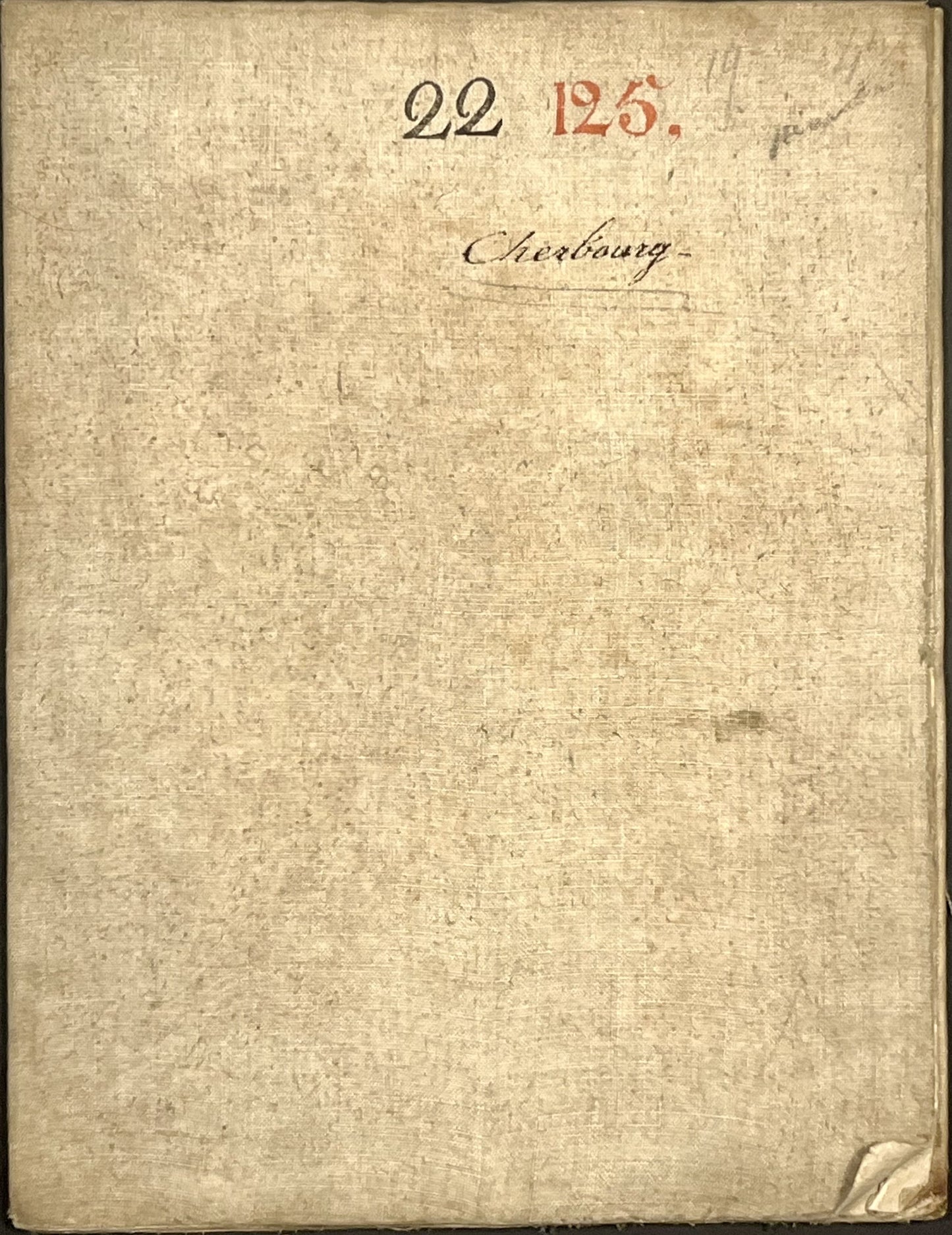 Carte Cassini entoilee Cherbourg