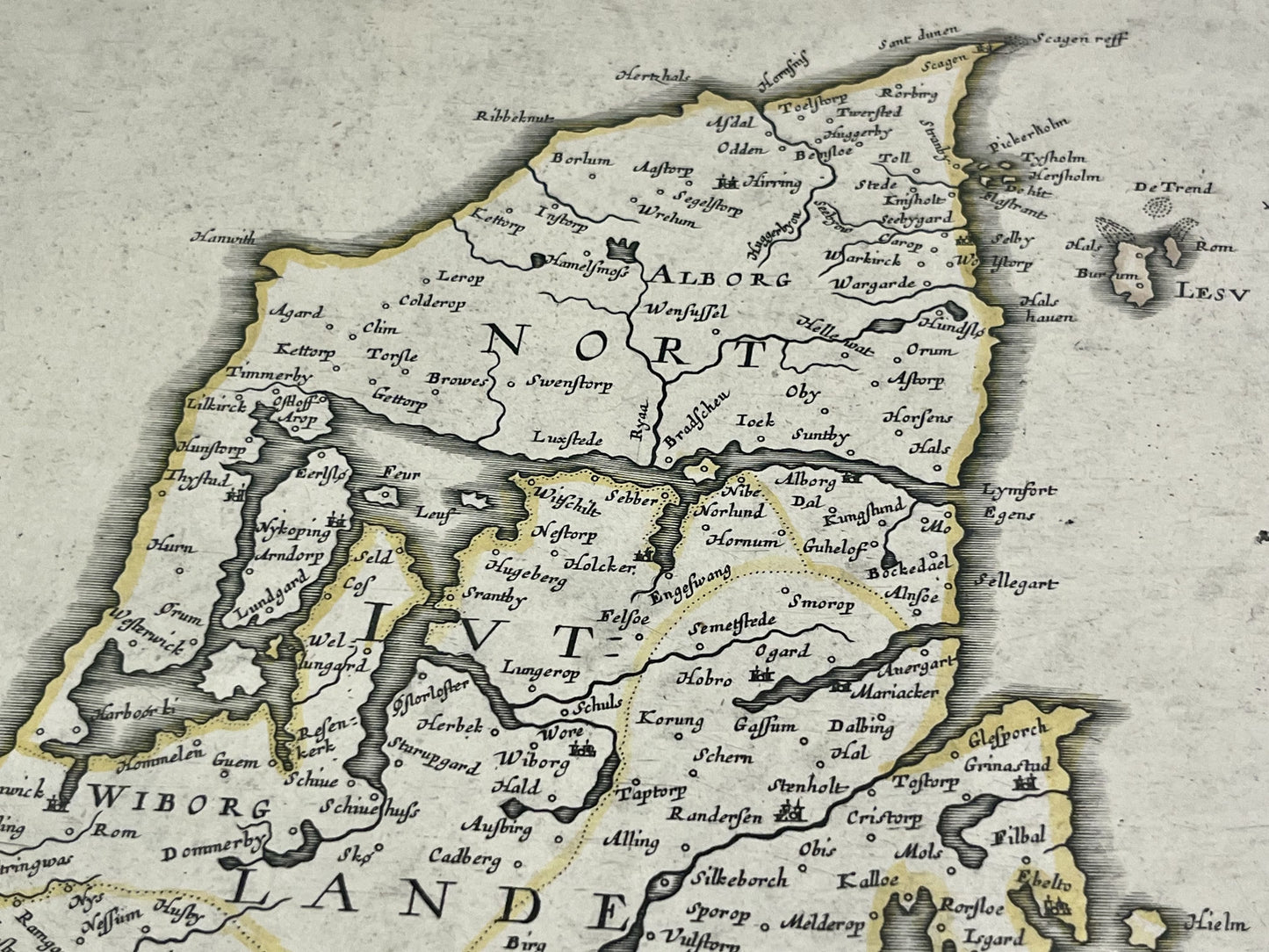 Carte Danemark au XVIIe