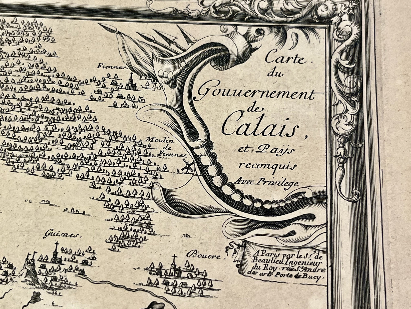 Carte Gouvernement de Calais