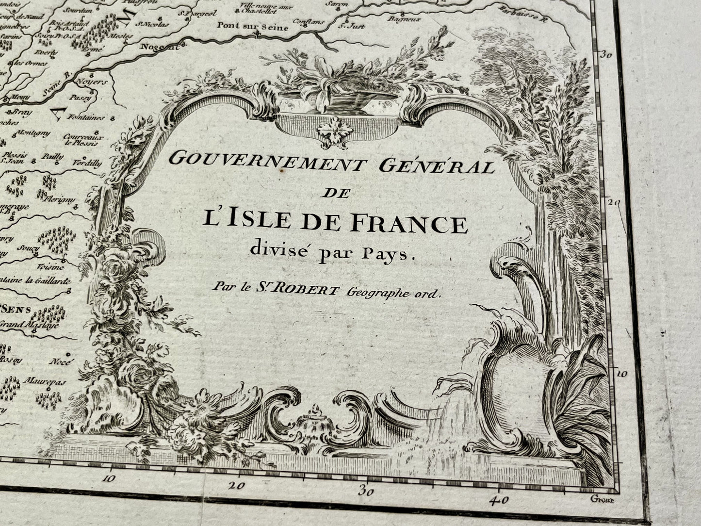 Carte Gouvernement general Isle-de-France ancienne