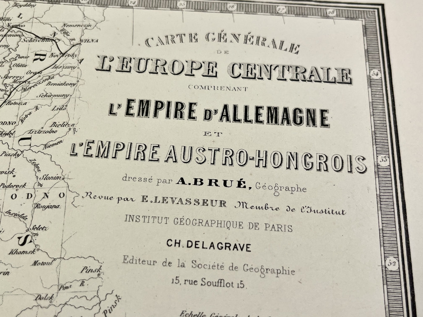 Carte ancienne Allemagne Autriche par Brue