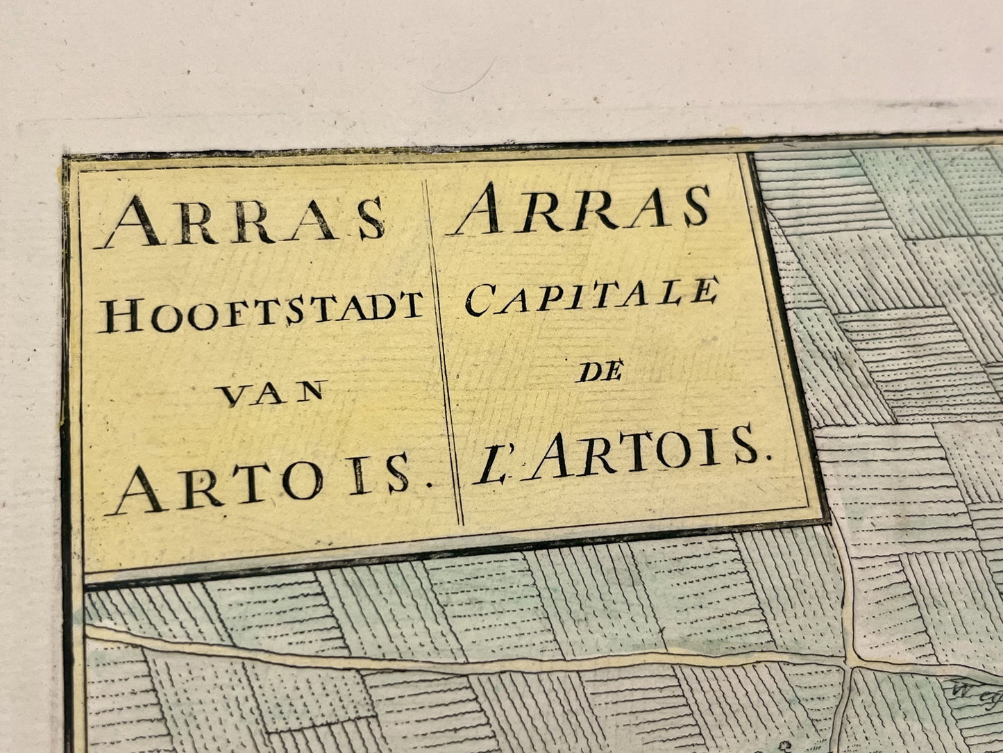 Carte ancienne Arras capitale Artois
