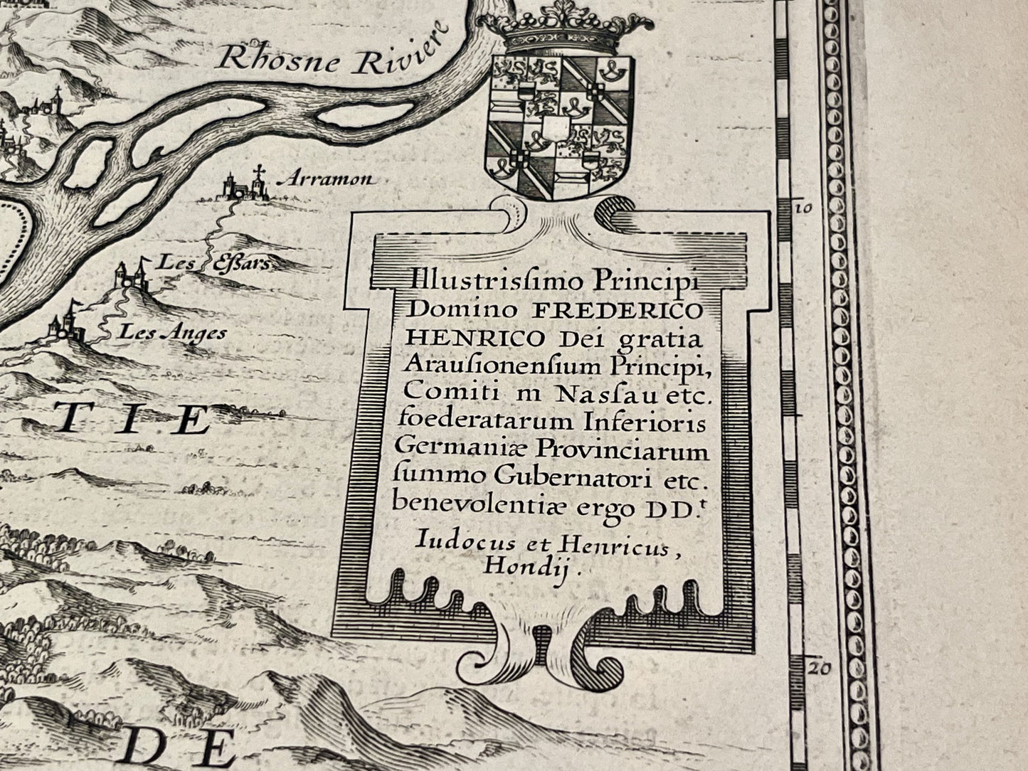 Carte ancienne Avignon par Hondius