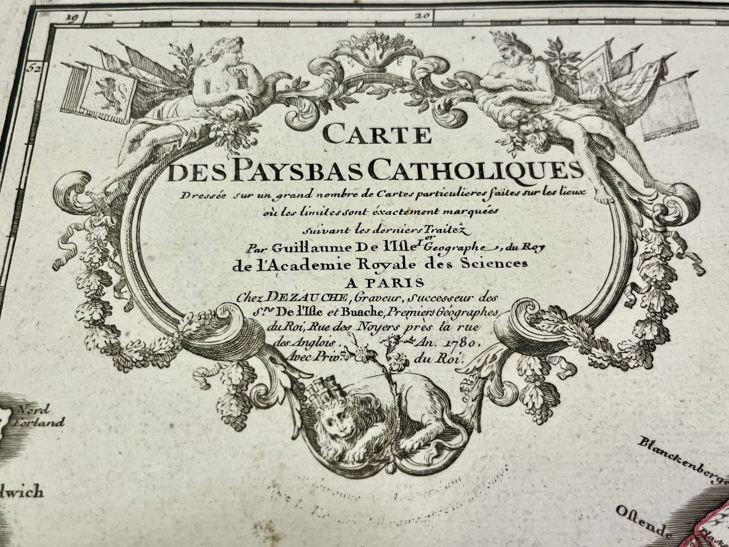 Carte ancienne Belgique par Guillaume Delisle