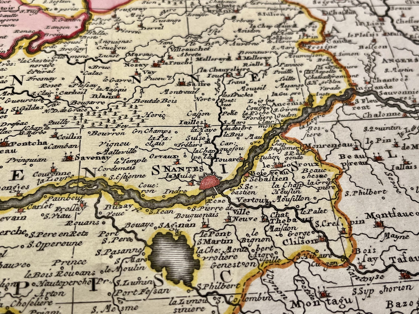 Carte ancienne Bretagne Nantes