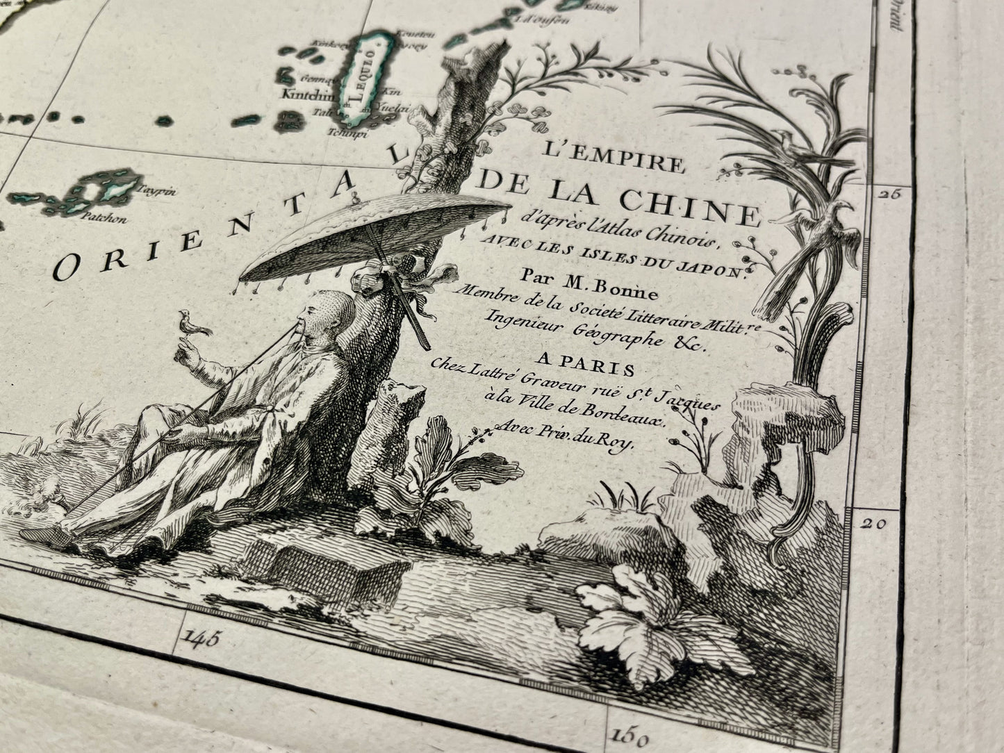 Carte ancienne Chine Japon Coree