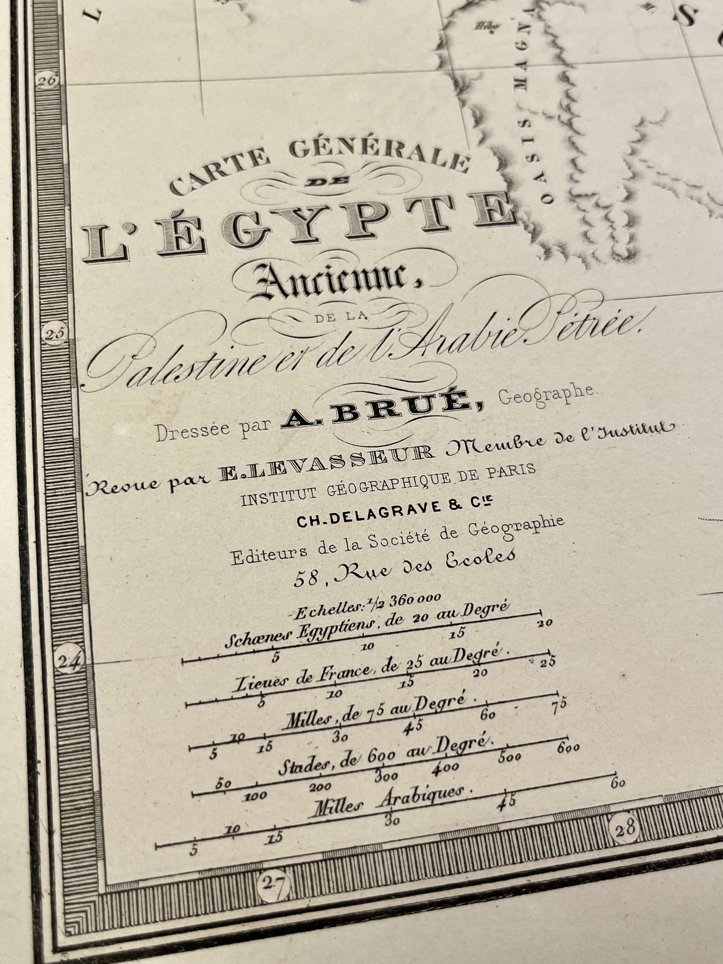 Carte ancienne Egypte antique par Brue