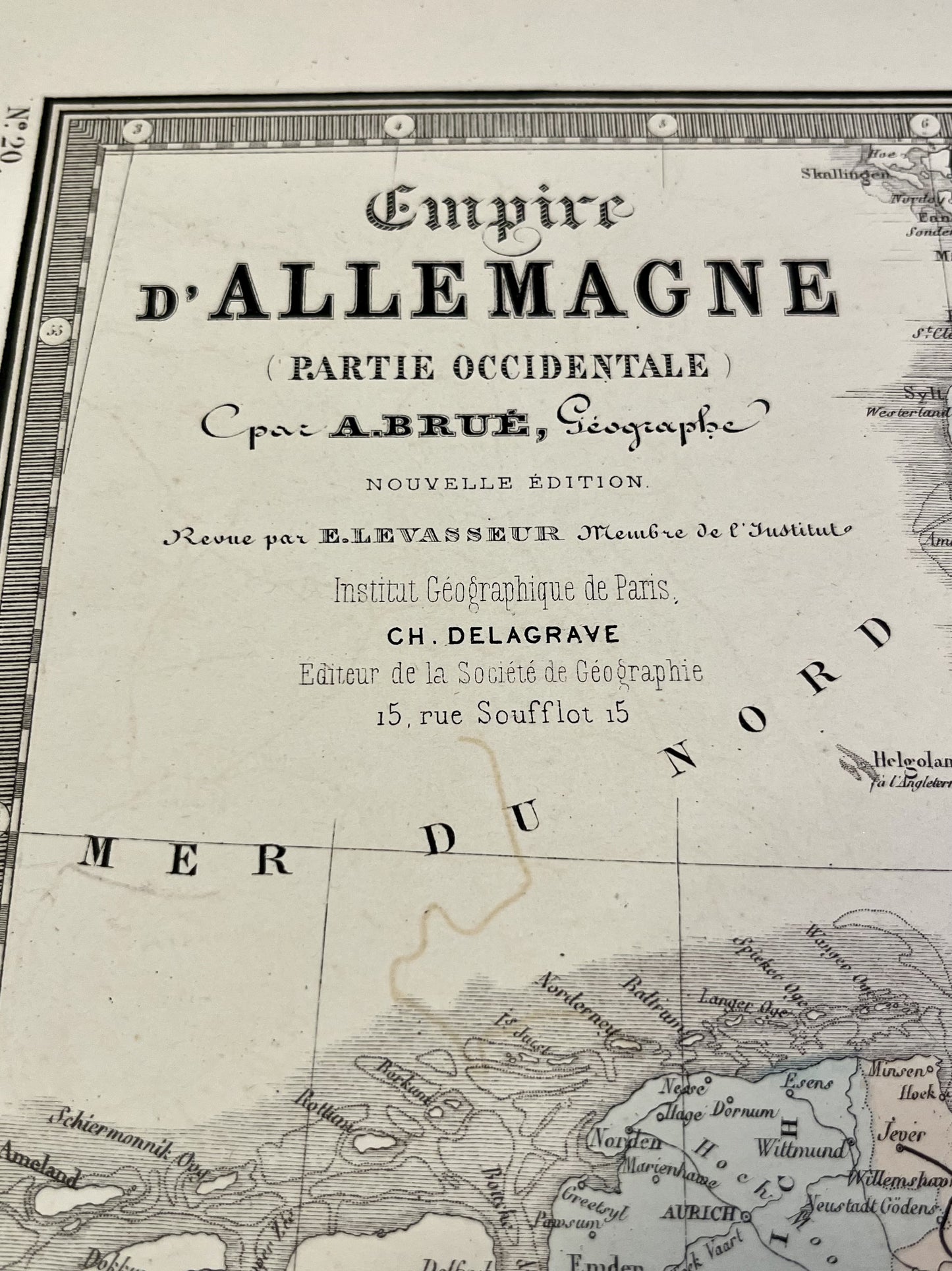 Carte ancienne Empire Allemagne par Brue