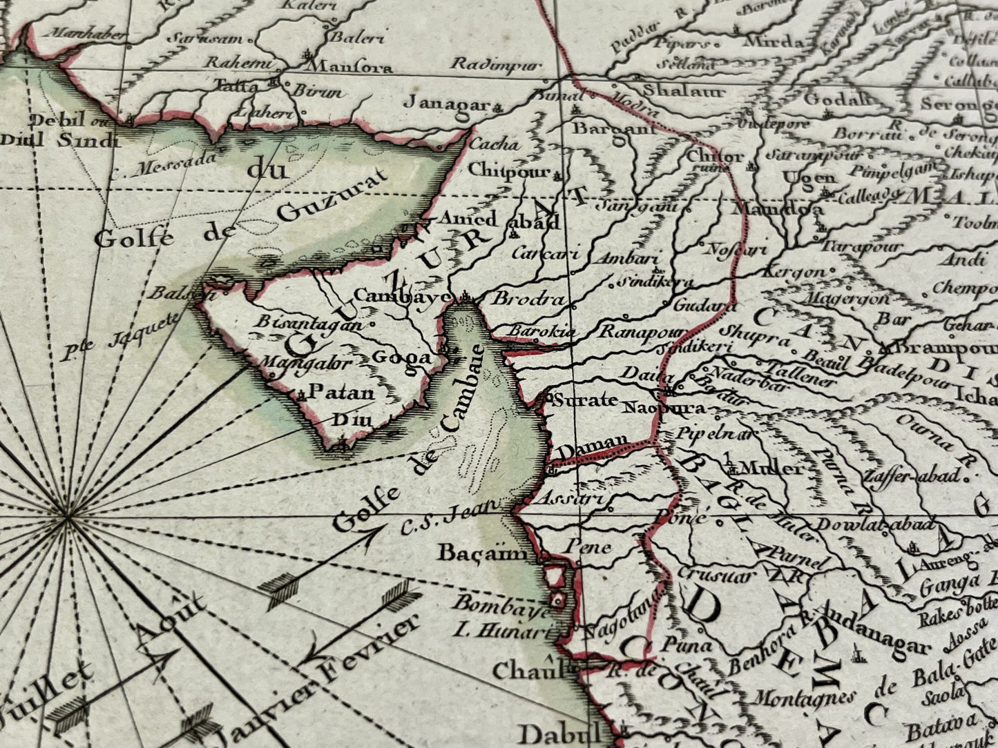 Carte ancienne Gujarat