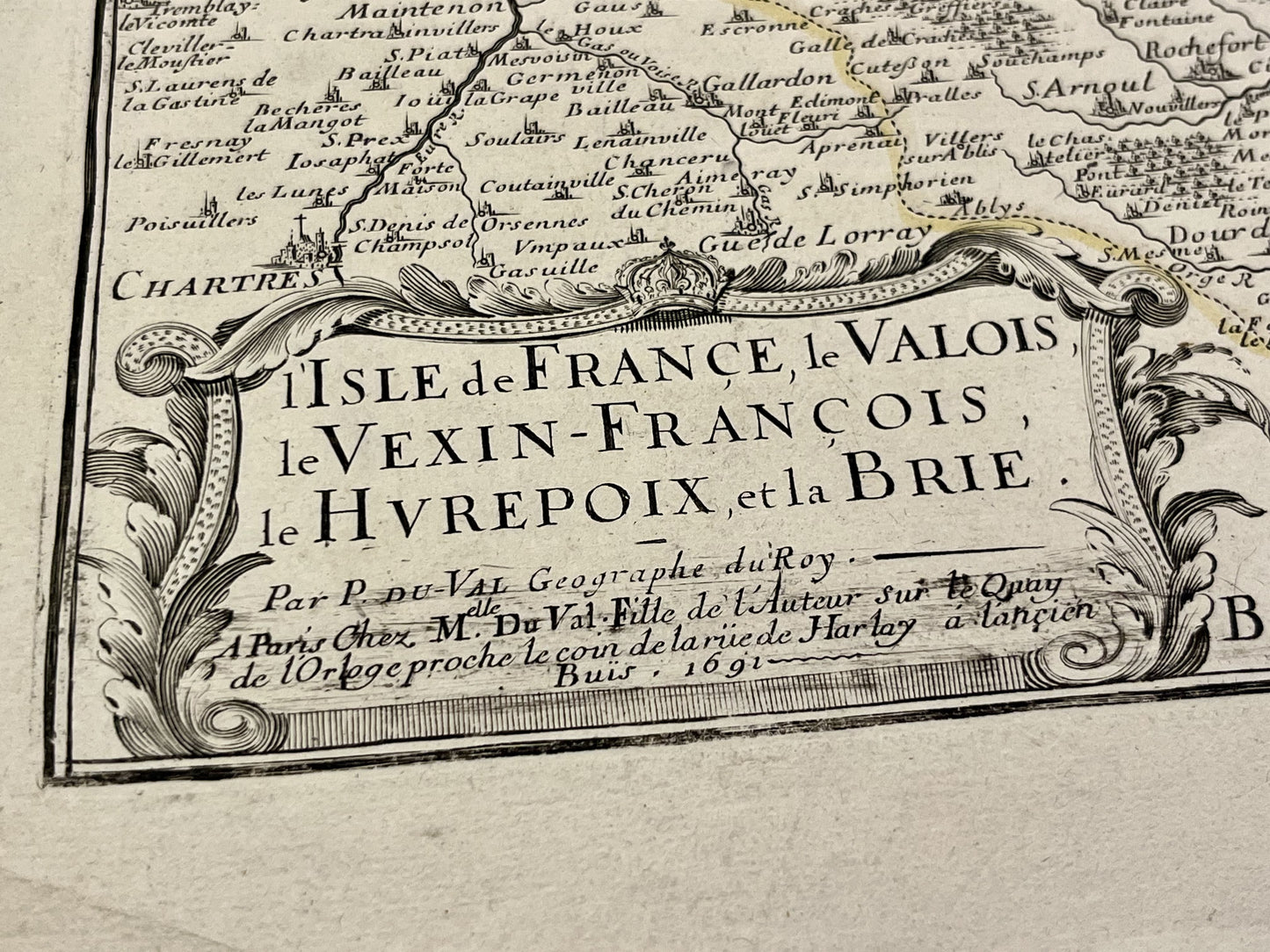 Carte ancienne Isle-de-France par Pierre Duval