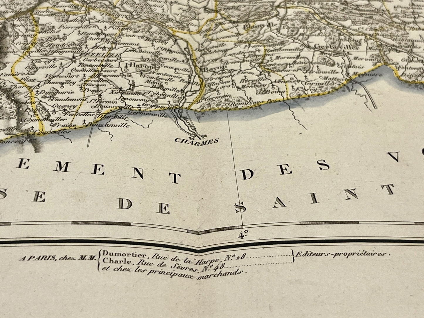Carte ancienne Meurthe par Charle et Dumortier