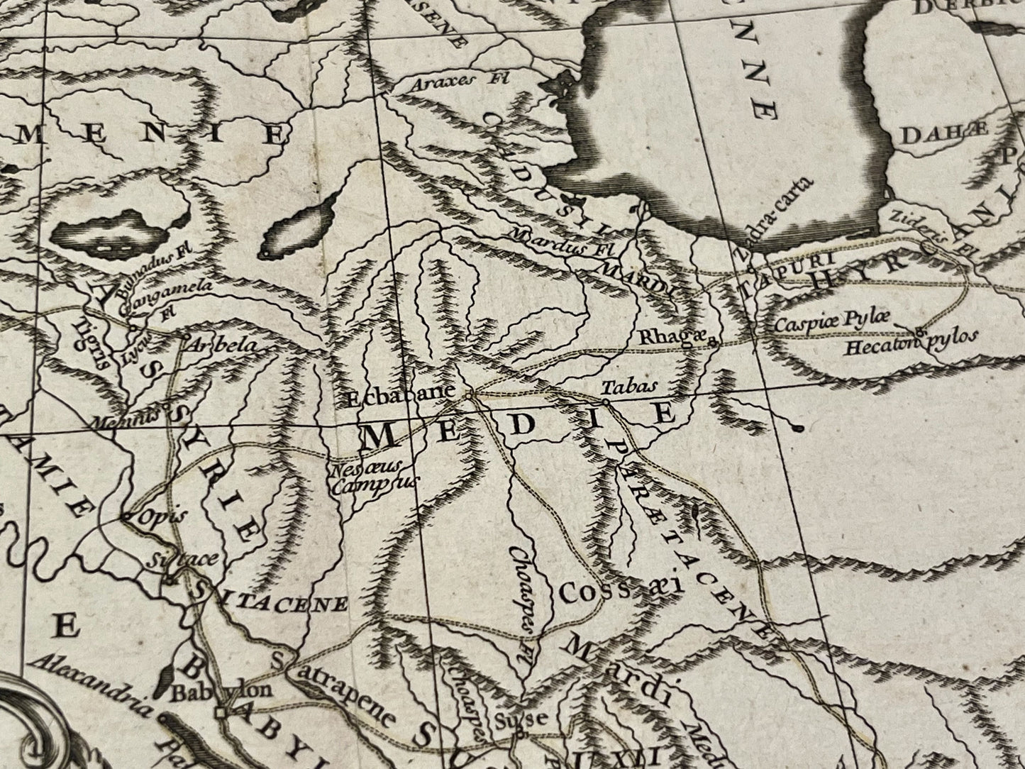 Carte ancienne Moyen-Orient Empire Alexandre