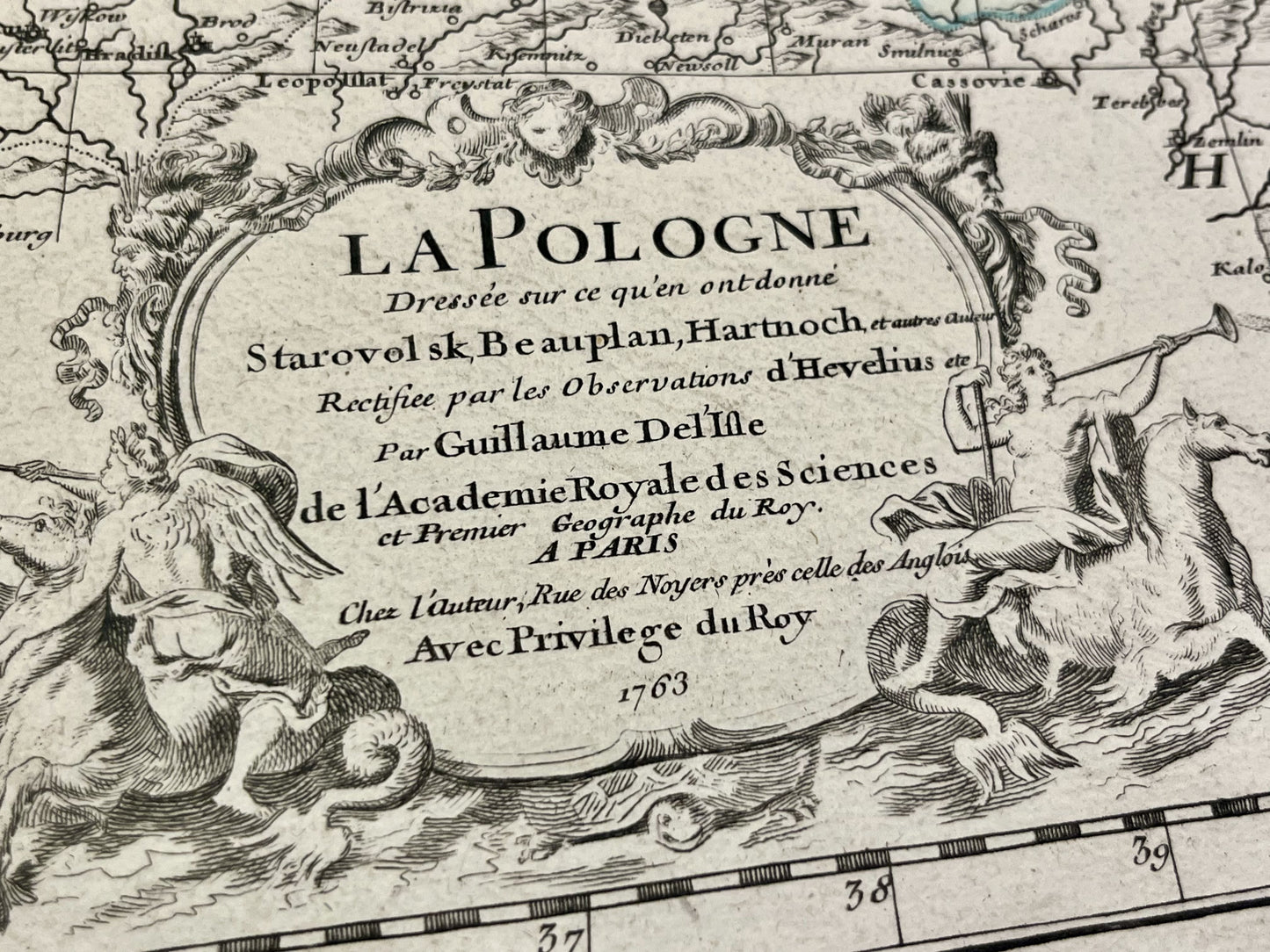 Carte ancienne Pologne par Guillaume Delisle