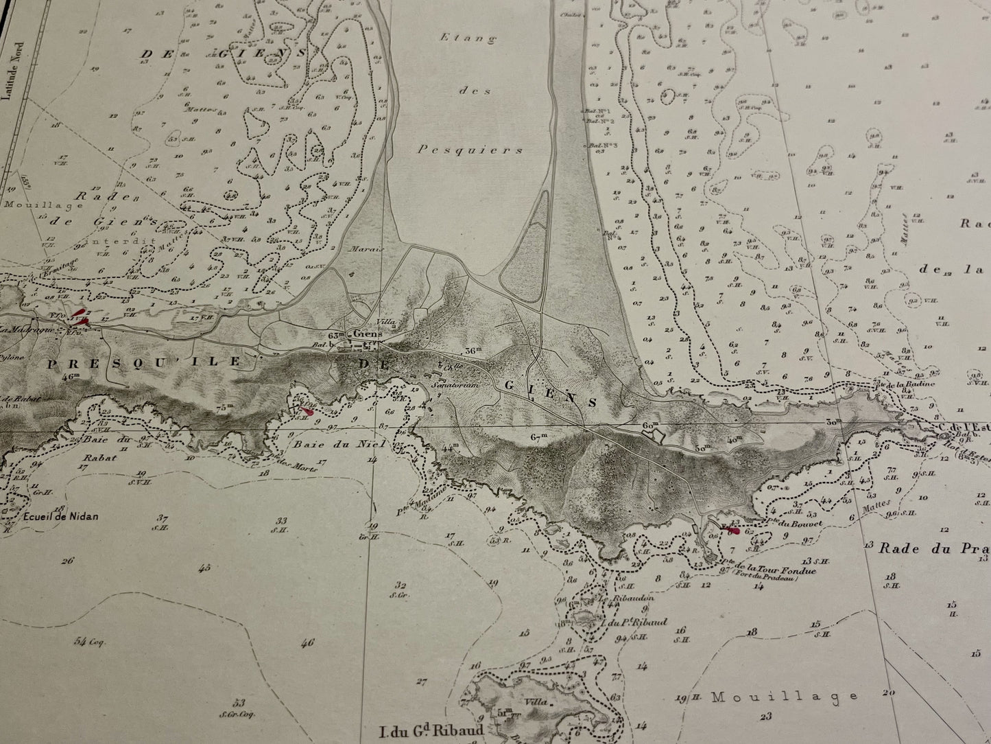 Carte ancienne Presqu ile de Giens