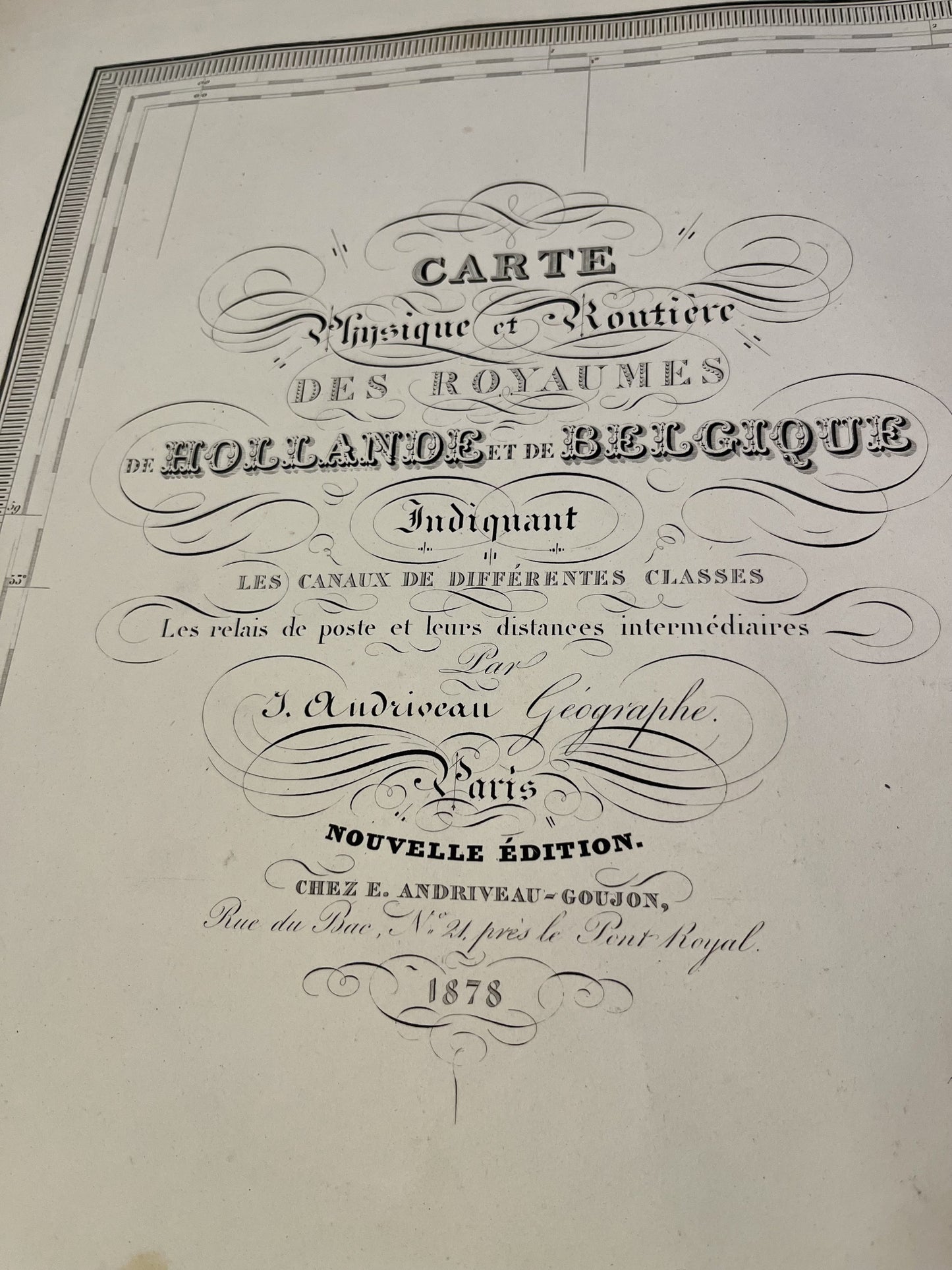 Carte ancienne Royaumes Hollande et Belgique