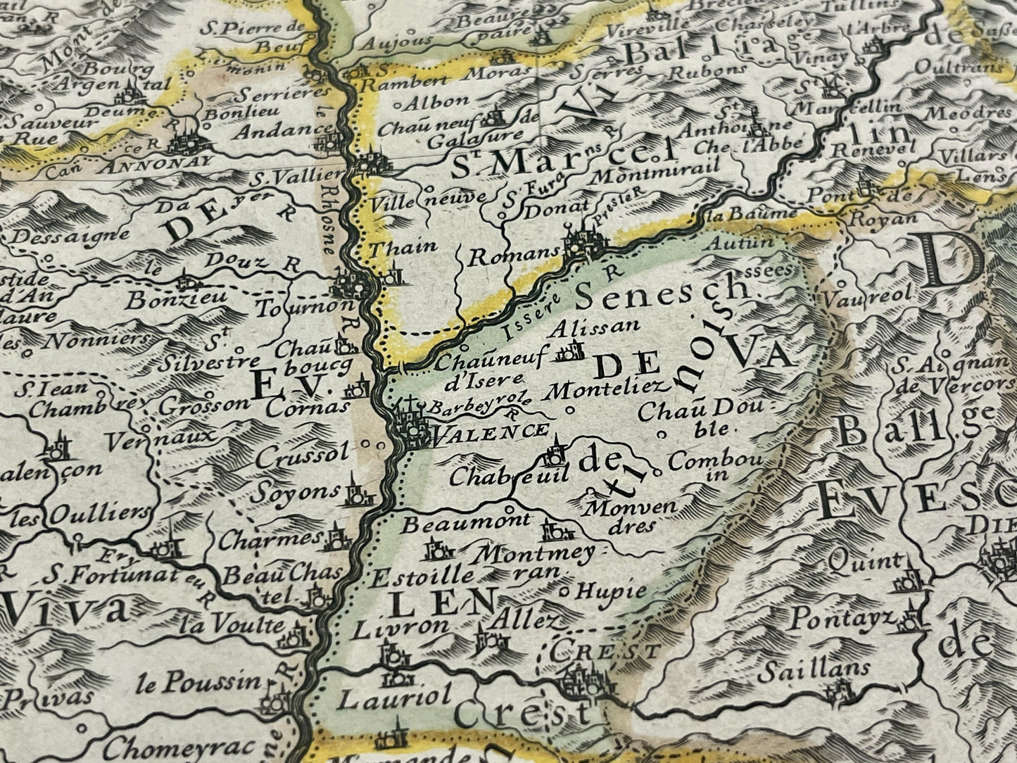 Carte ancienne Valence Dauphine