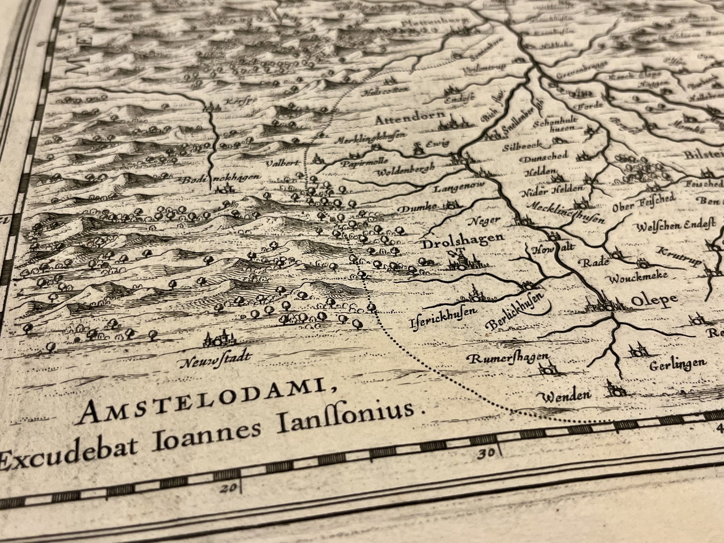 Carte ancienne Westphalie par Janssonius