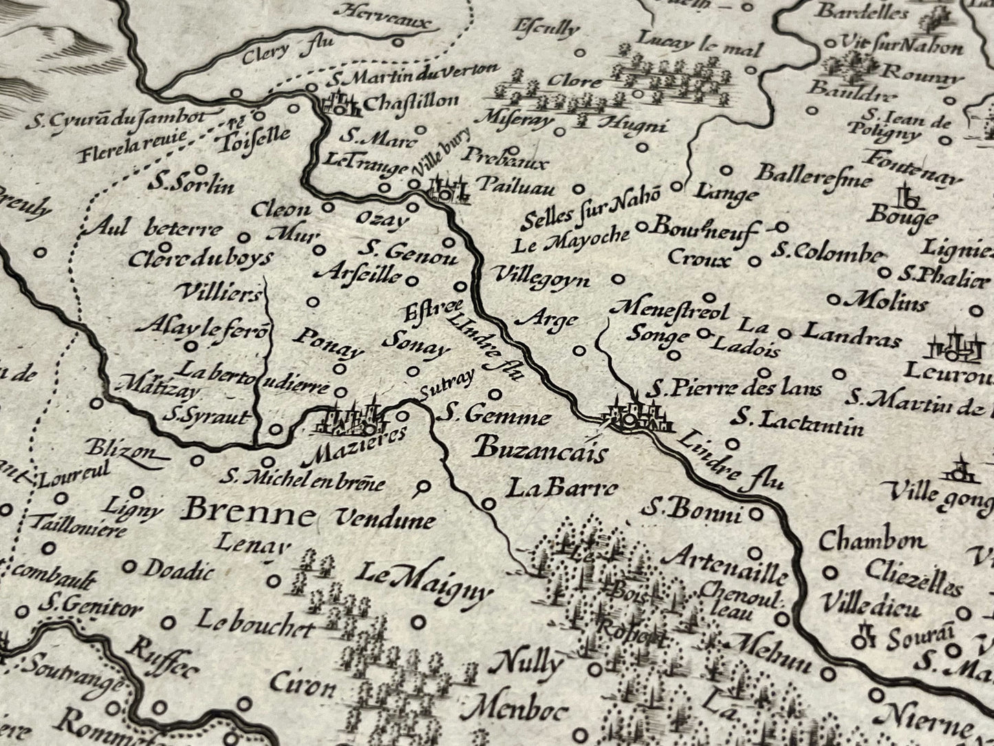 Carte ancienne cours Indre