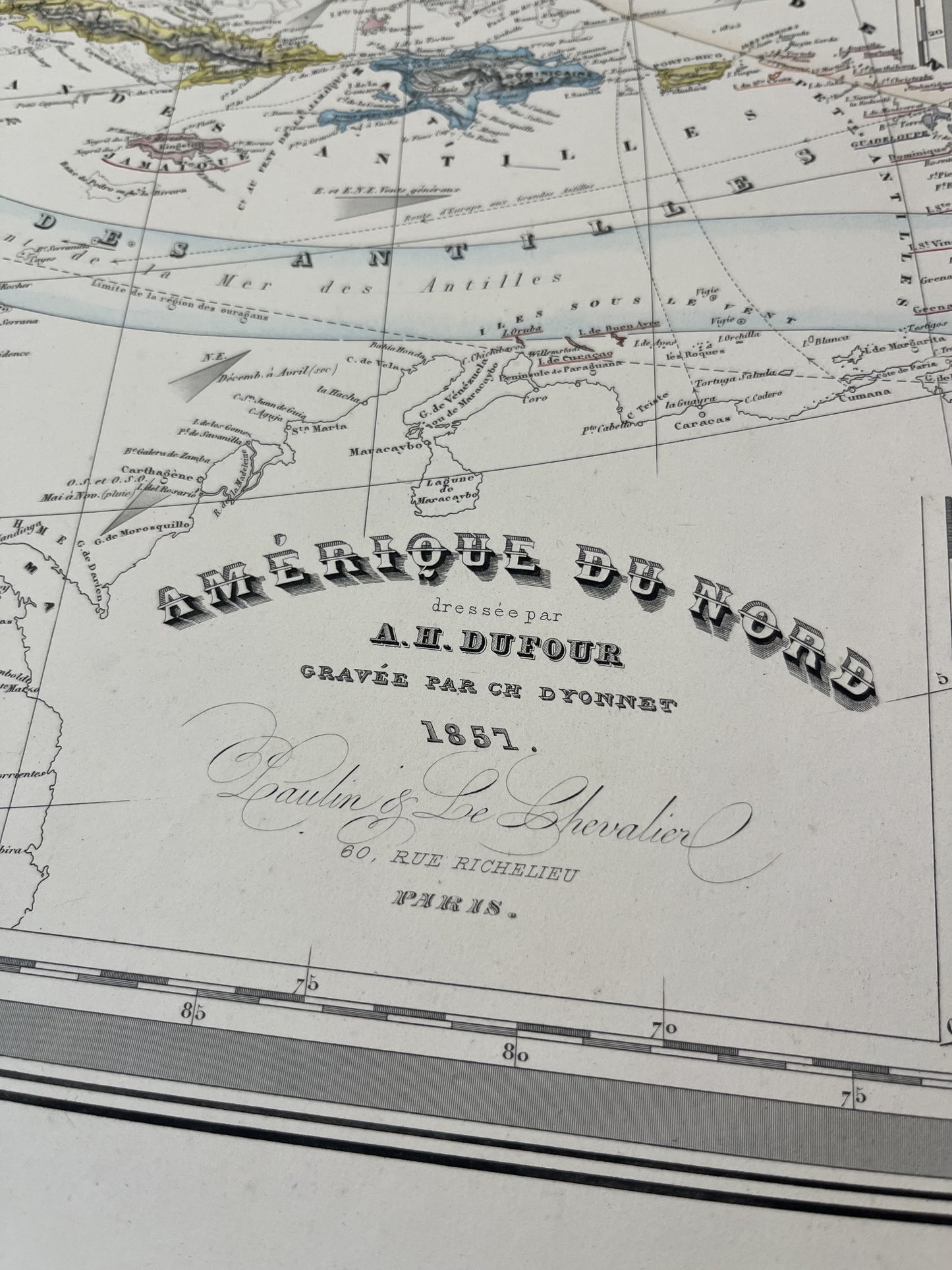 Carte ancienne decoration Amerique du Nord