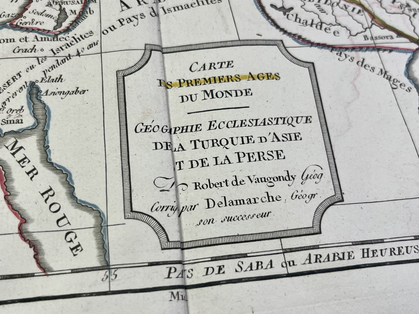 Carte ancienne geographique ecclesiastique par Delamarche