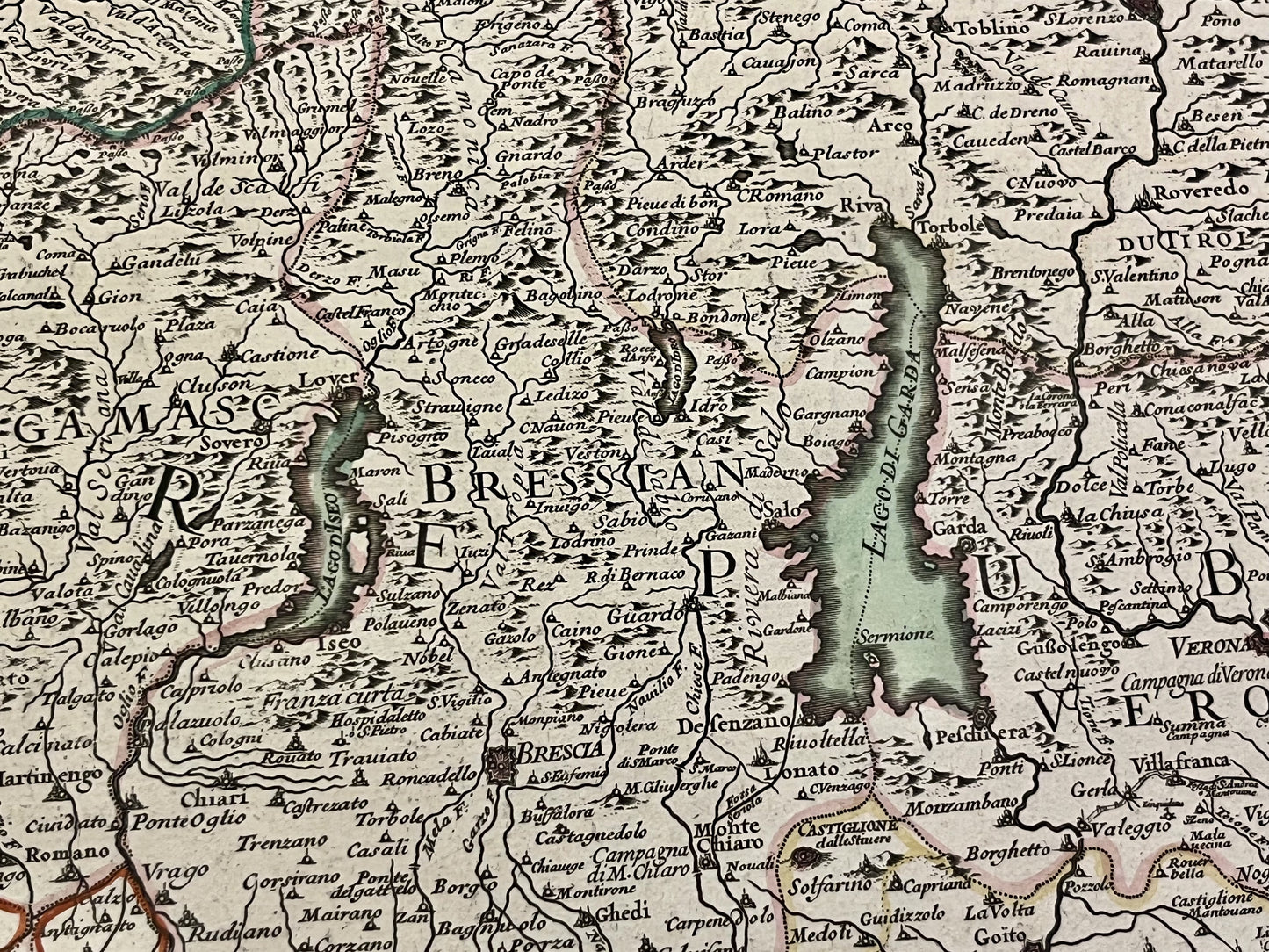 Carte ancienne lac de Garde