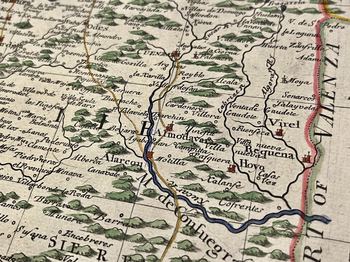 Carte authentique ancienne Castille