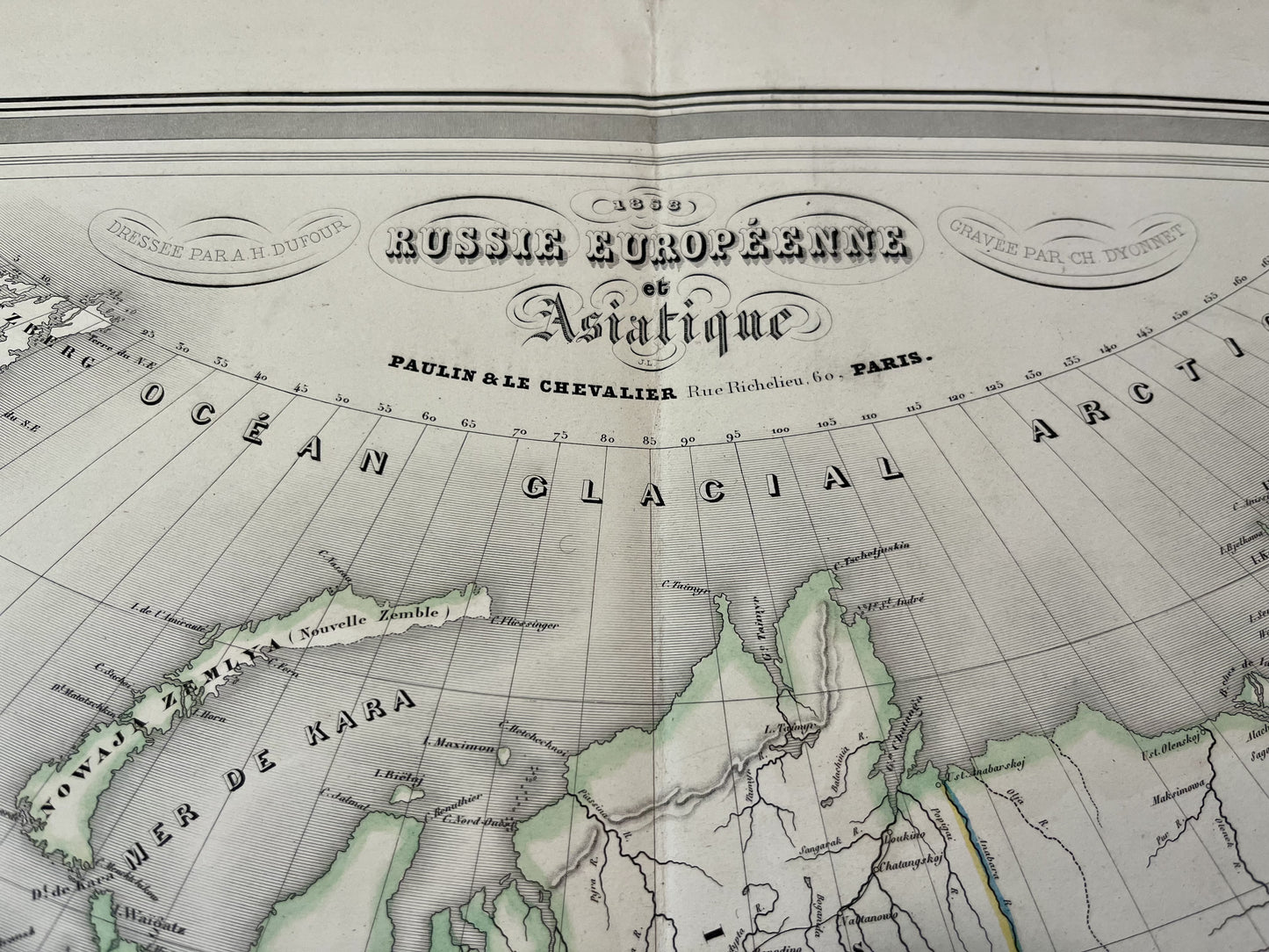 Carte decoration ancienne Russie europe asie