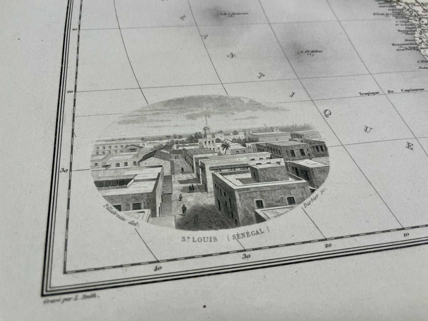 Carte decorative ancienne Afrique politique