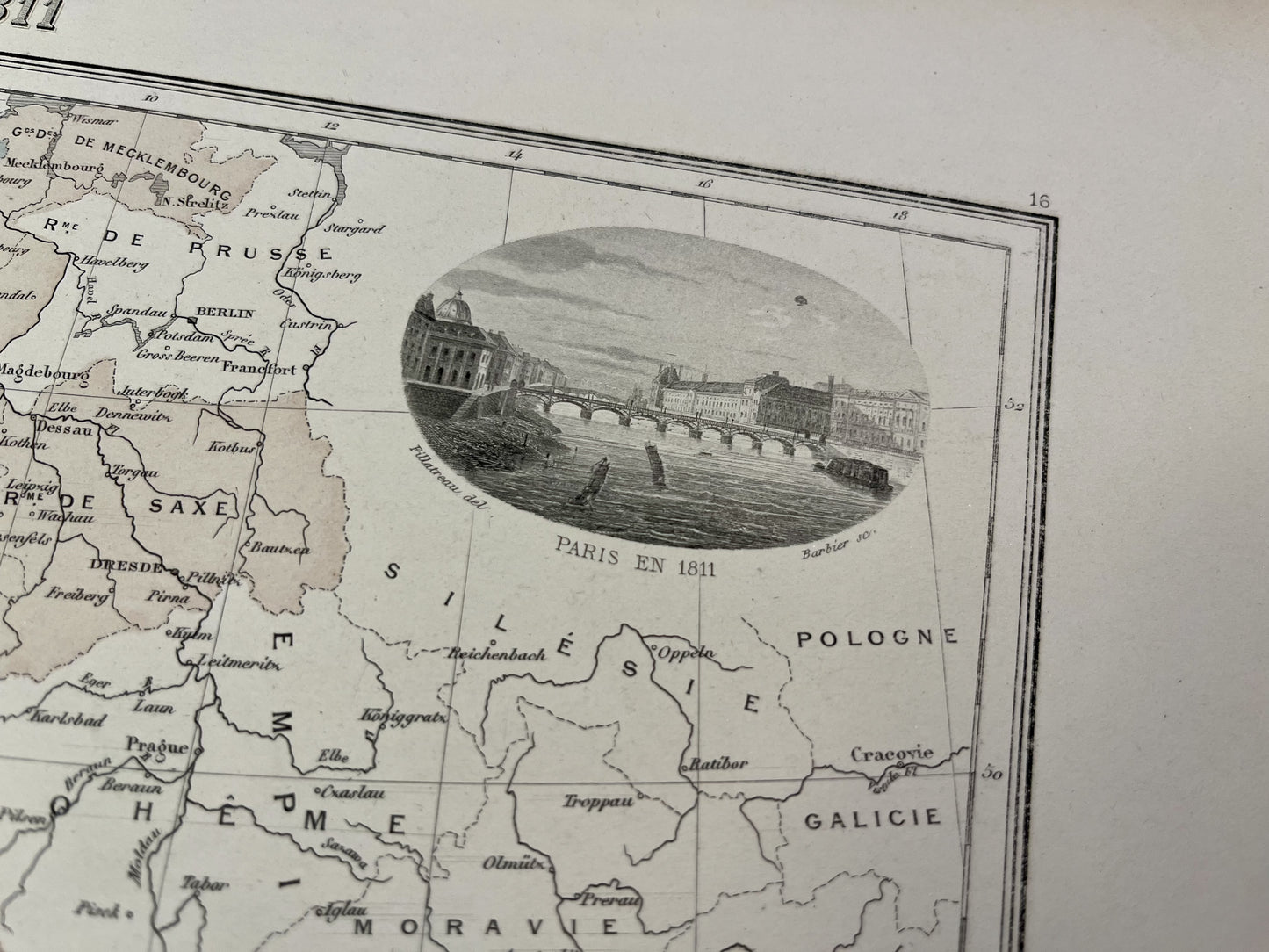 Carte decorative ancienne France Empire Napoleon