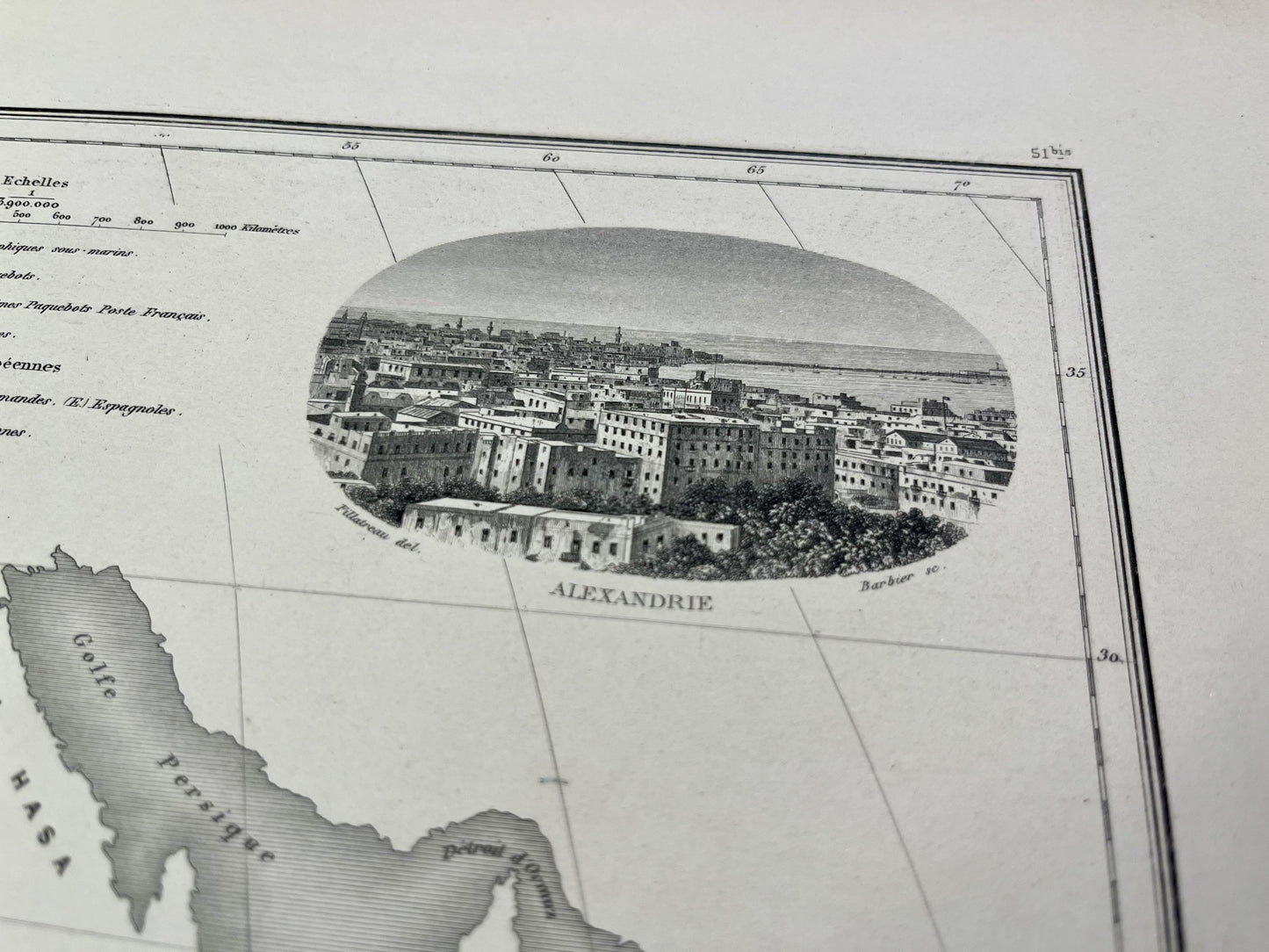 Carte decorative ancienne Nord-Est Afrique