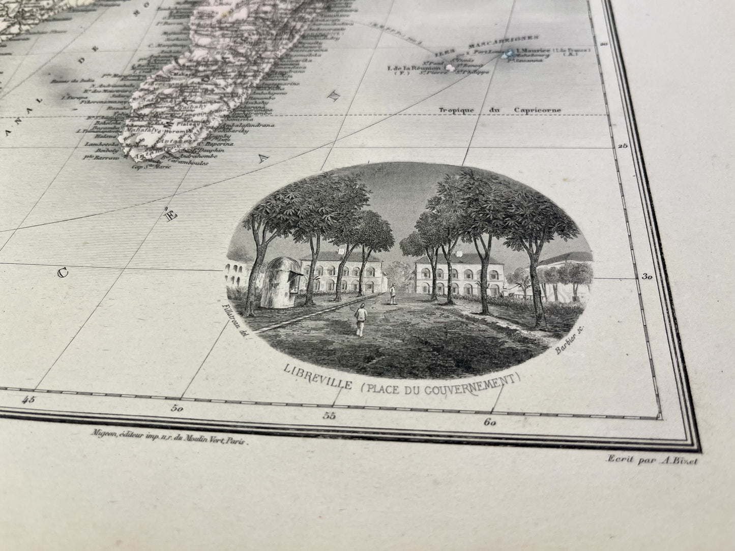 Carte decorative ancienne Sud Afrique