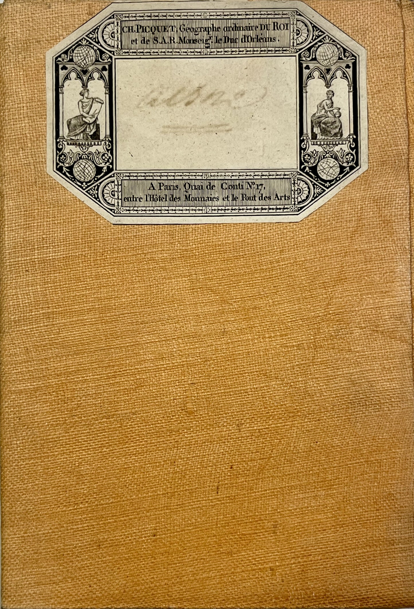 Carte entoilee ancienne Aisne