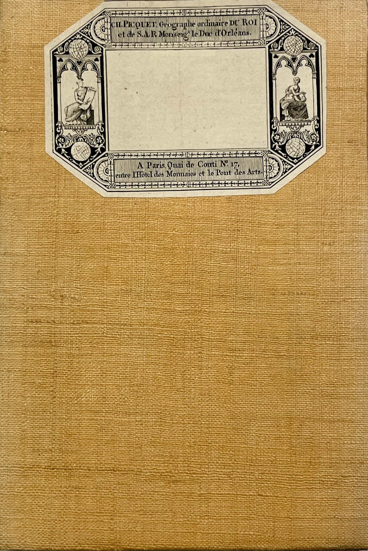 Carte entoilee ancienne Allier