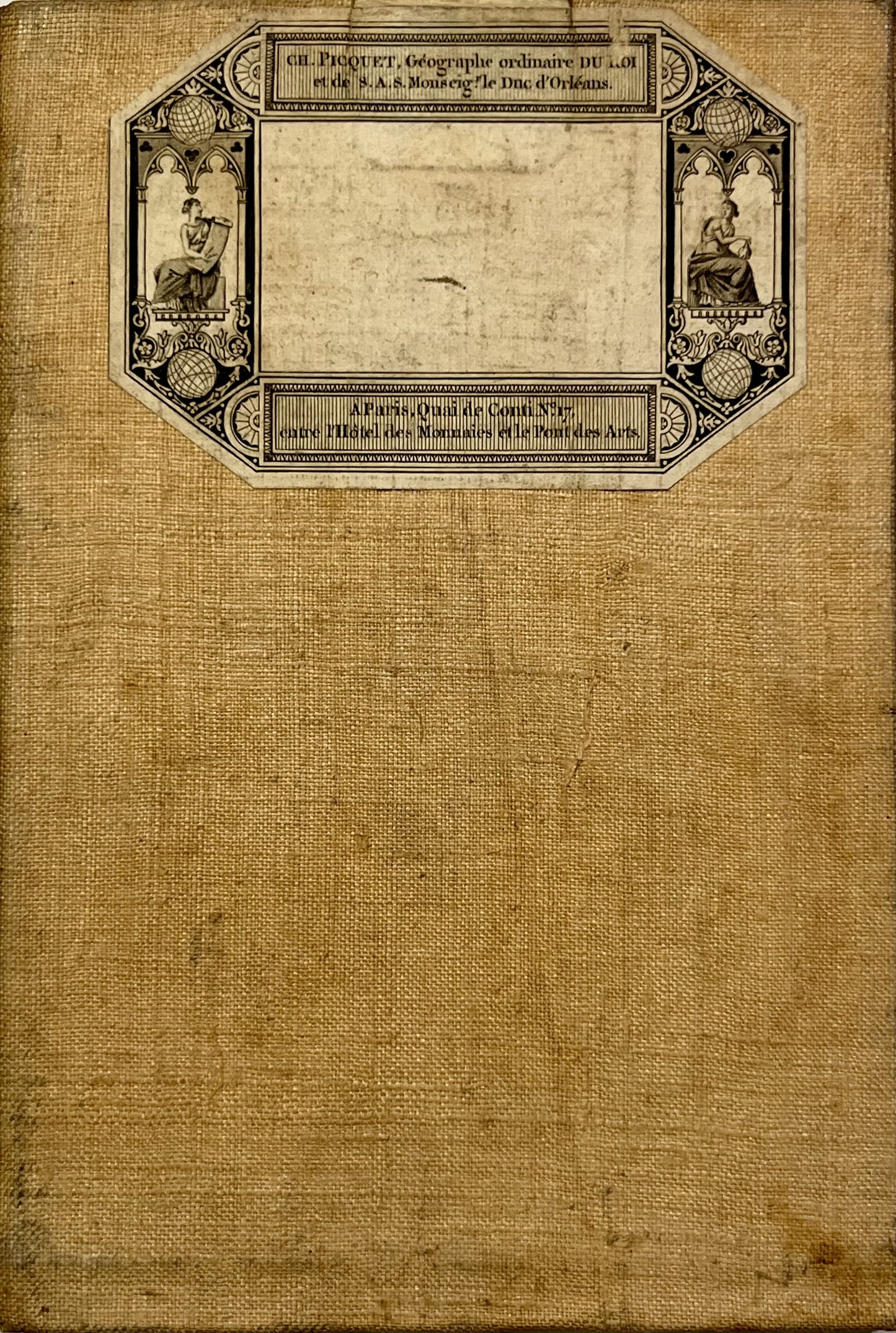 Carte entoilee ancienne Cote d'Or