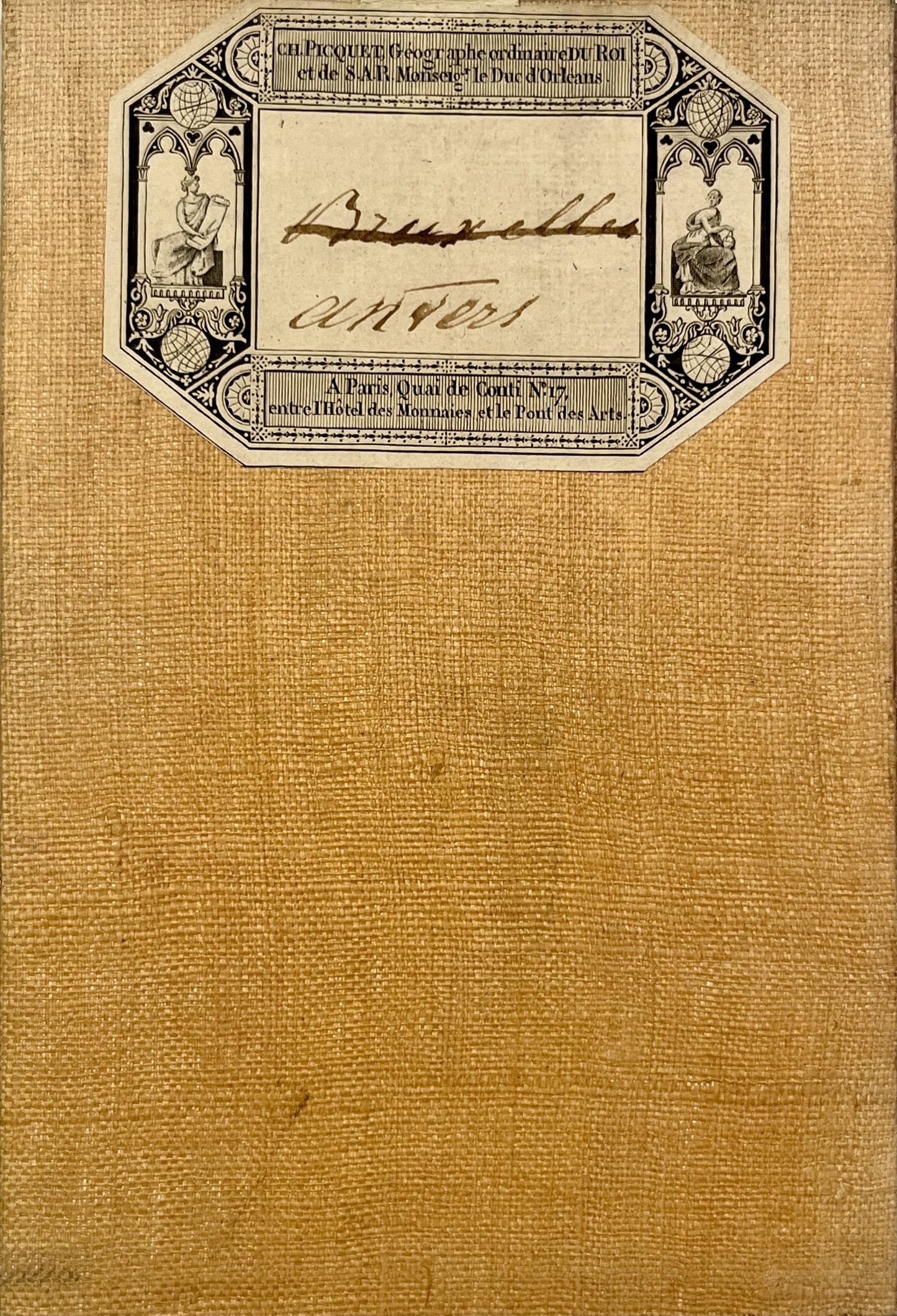 Carte entoilee ancienne Deux Nethes