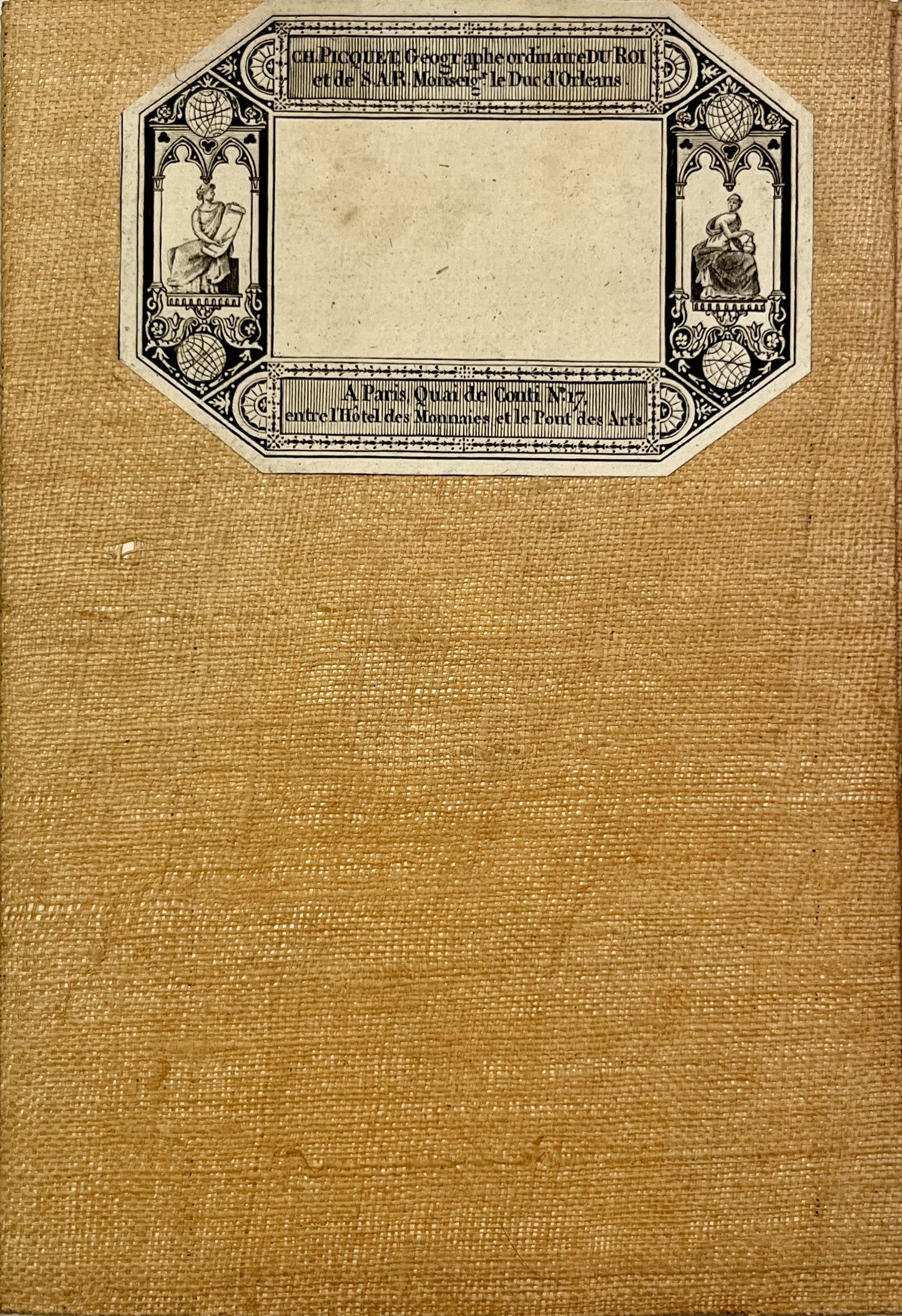 Carte entoilee ancienne Gard