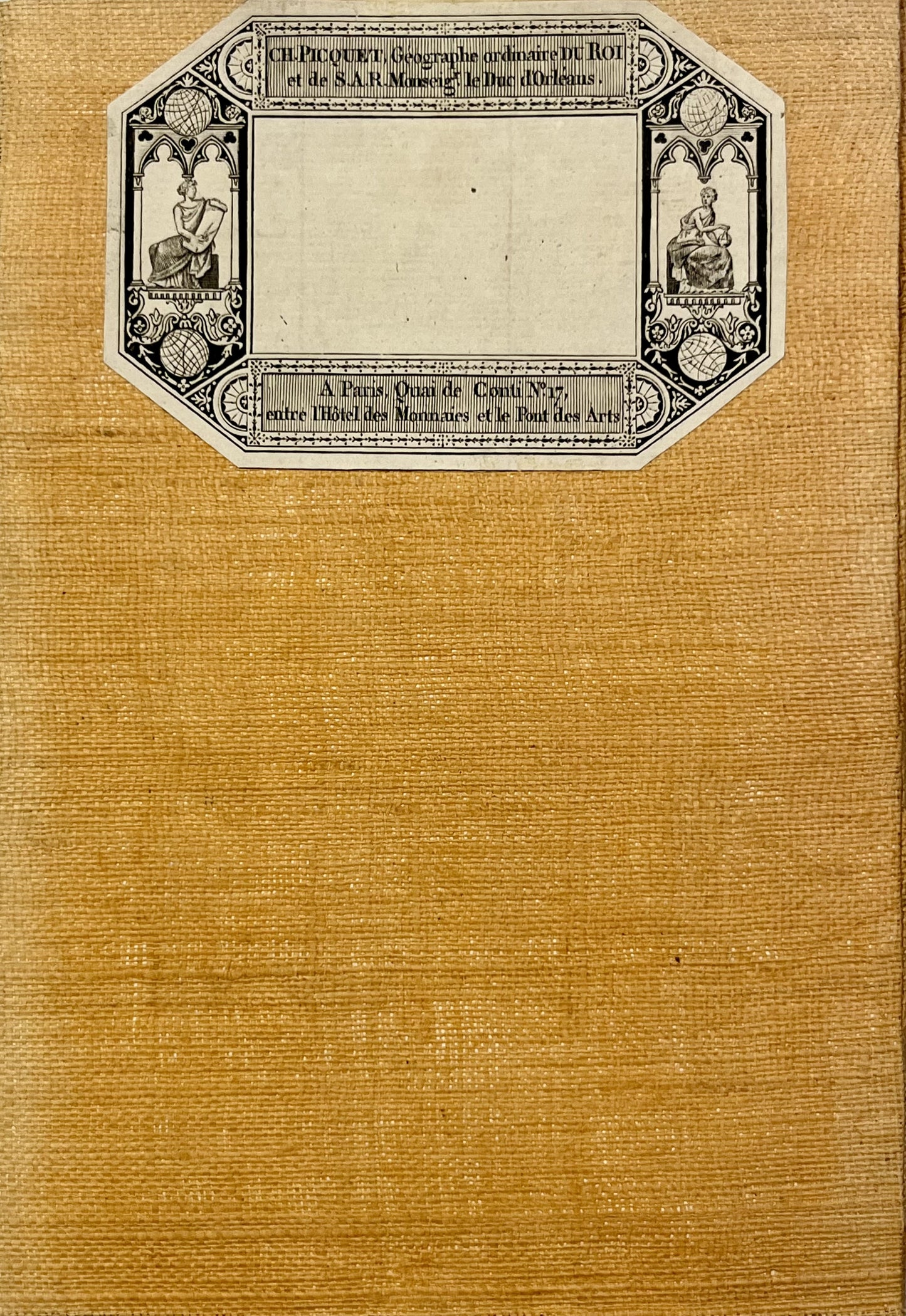 Carte entoilee ancienne Genes